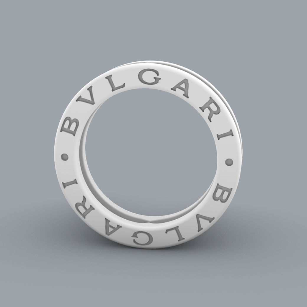3d model ring Bulgari Zero1 3D print model_4