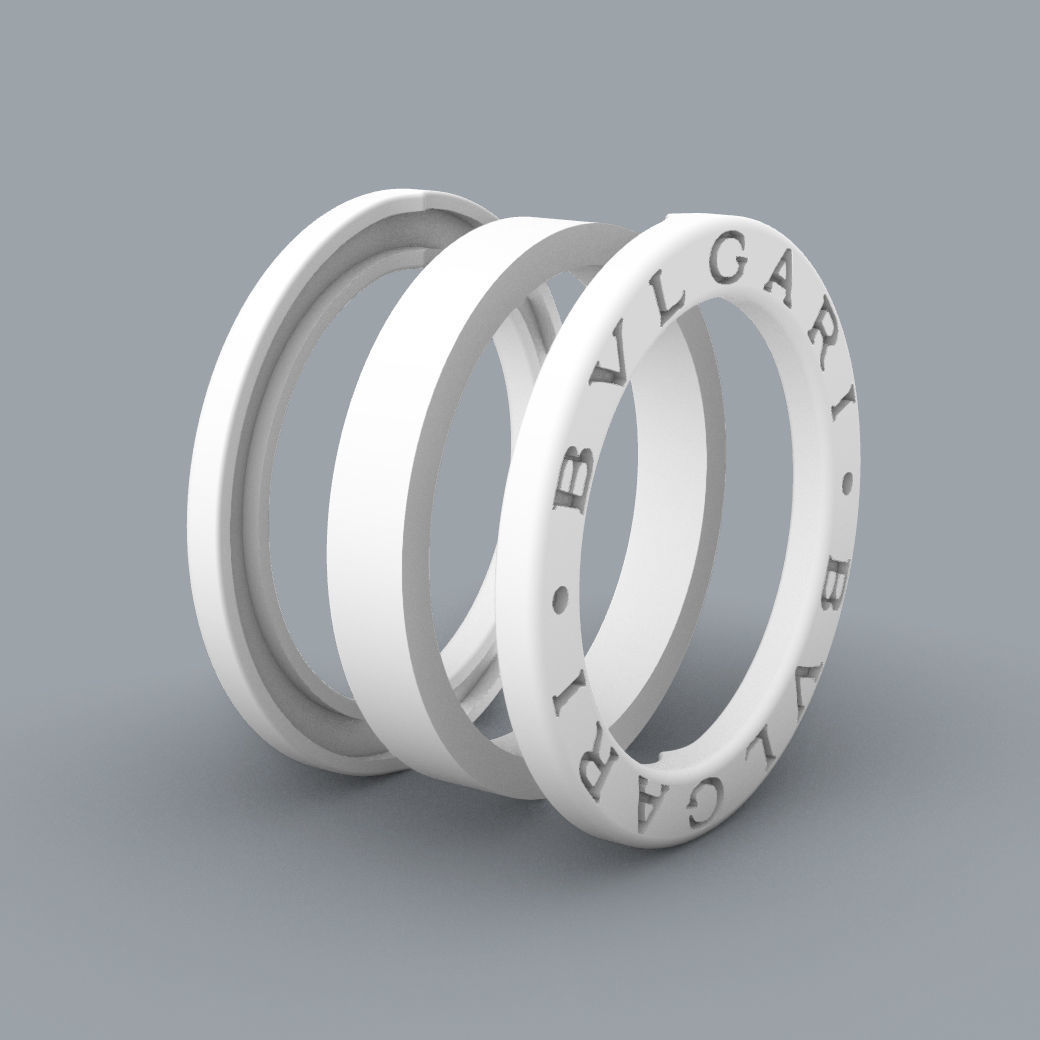 3d model ring Bulgari Zero1 3D print model_8