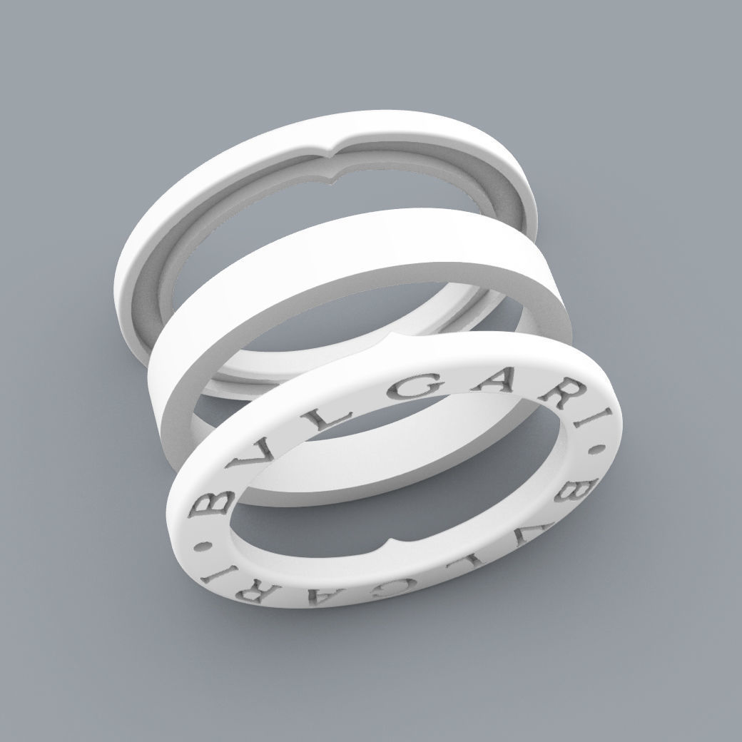 3d model ring Bulgari Zero1 3D print model_10
