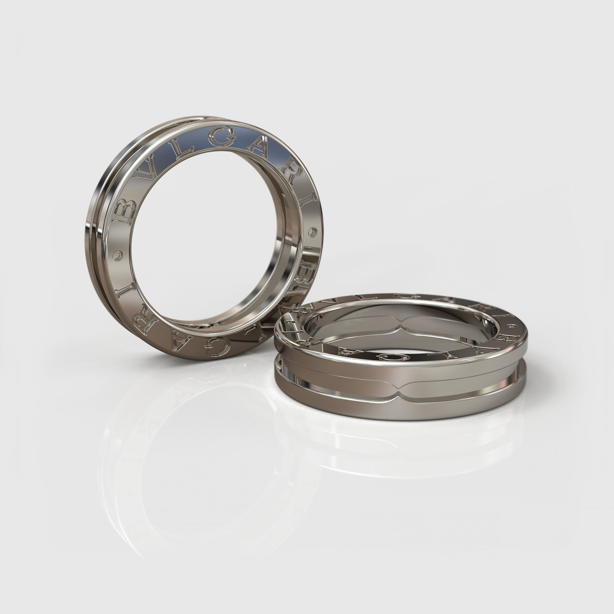 3d model ring Bulgari Zero1 3D print model_1
