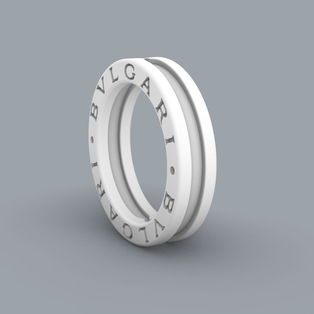 3d model ring Bulgari Zero1 3D print model_5