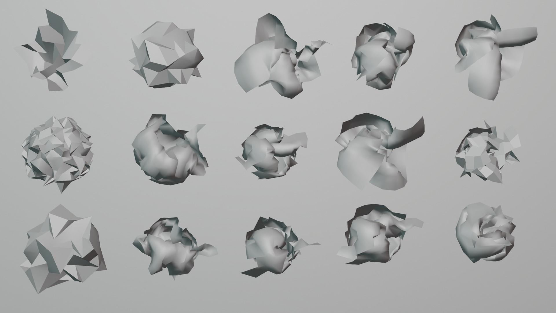 15 Crumpled Paper Ball 3D model_16