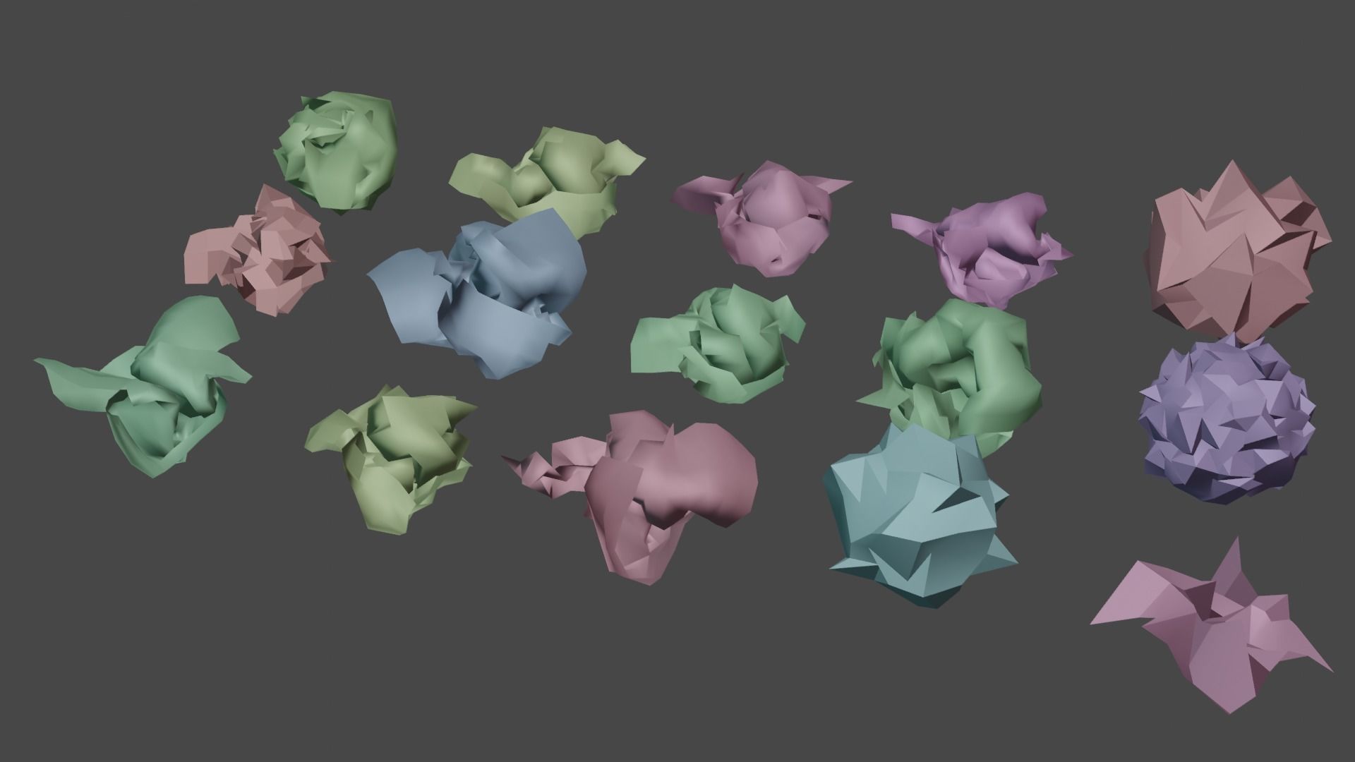 15 Crumpled Paper Ball 3D model_13
