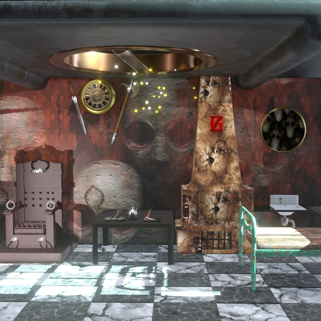 Horror room 3D model_3