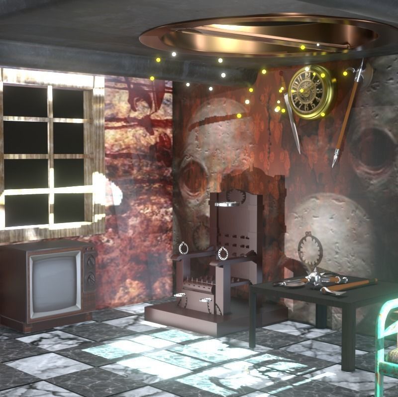 Horror room 3D model_1