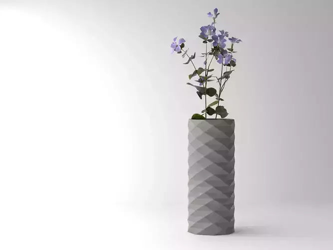 concrete pot plant and flower