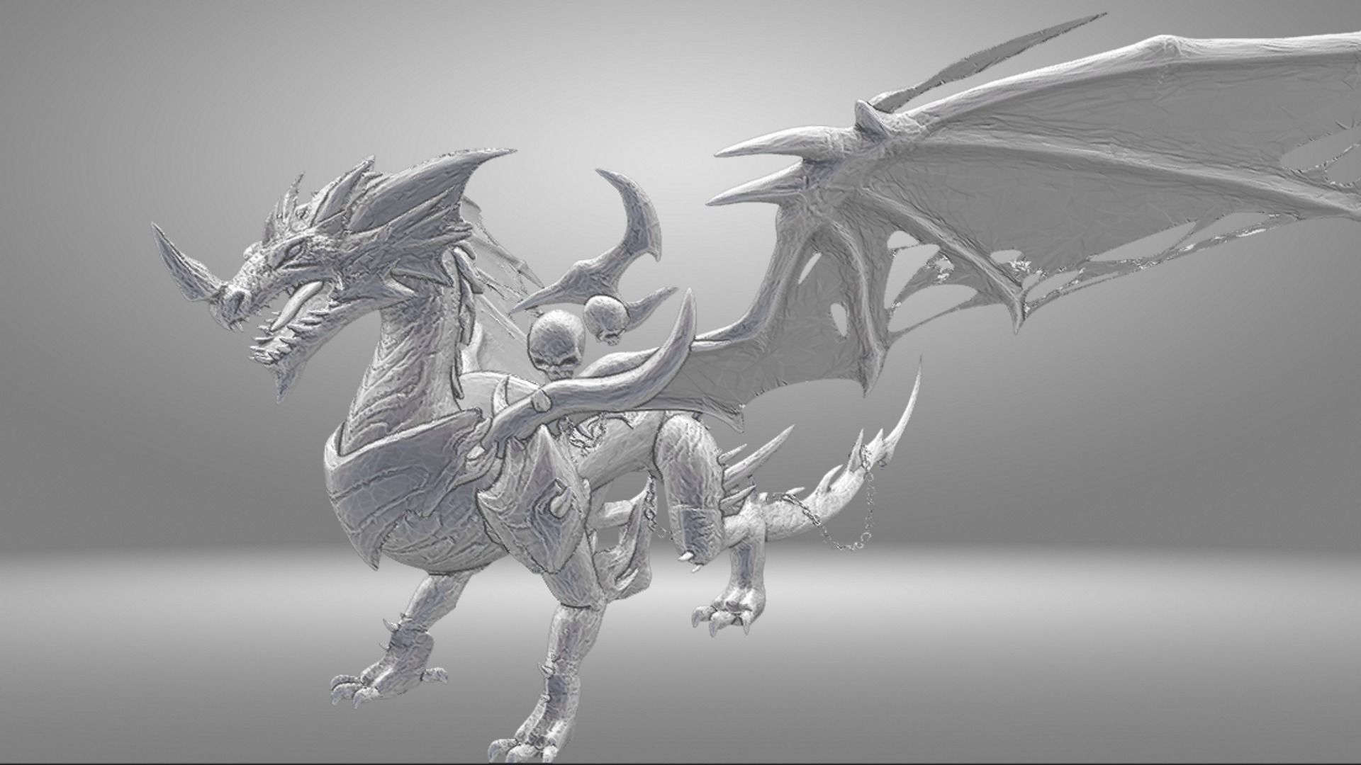 Dragon Sculpture 3D print model_9