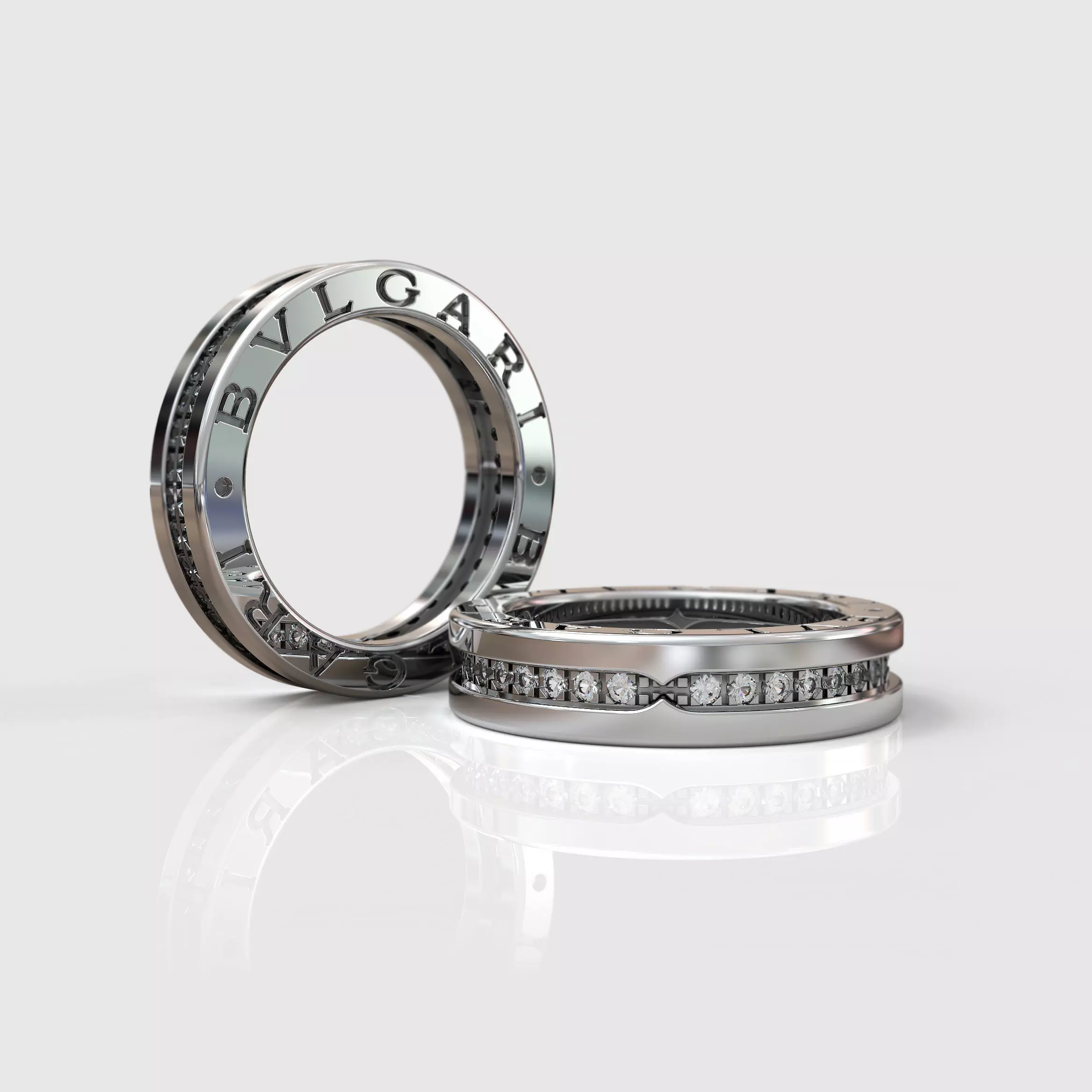 3d model ring Bulgari Zero1 3D print model 3D print model
