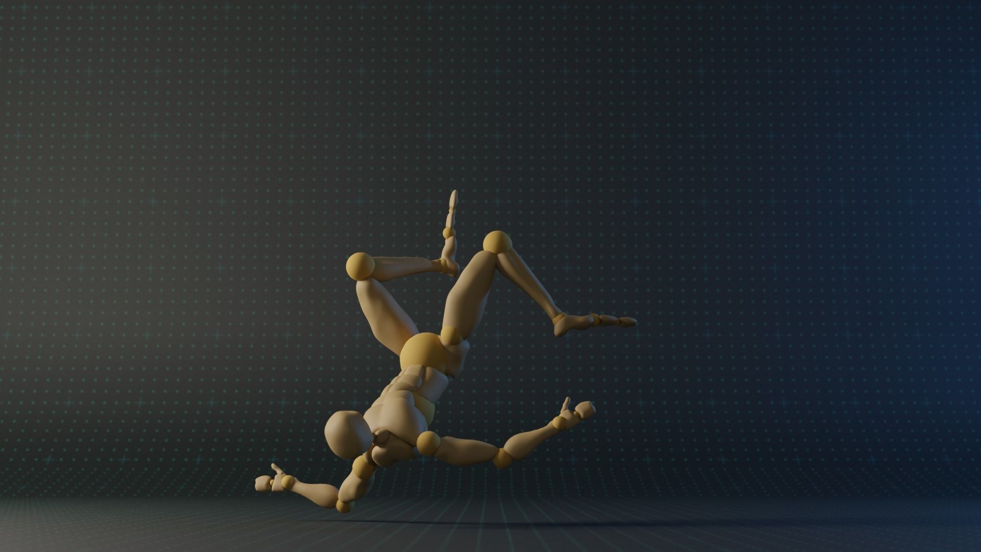 Falling Animation Mocap Motion Capture Collection Low-poly 3D model_28