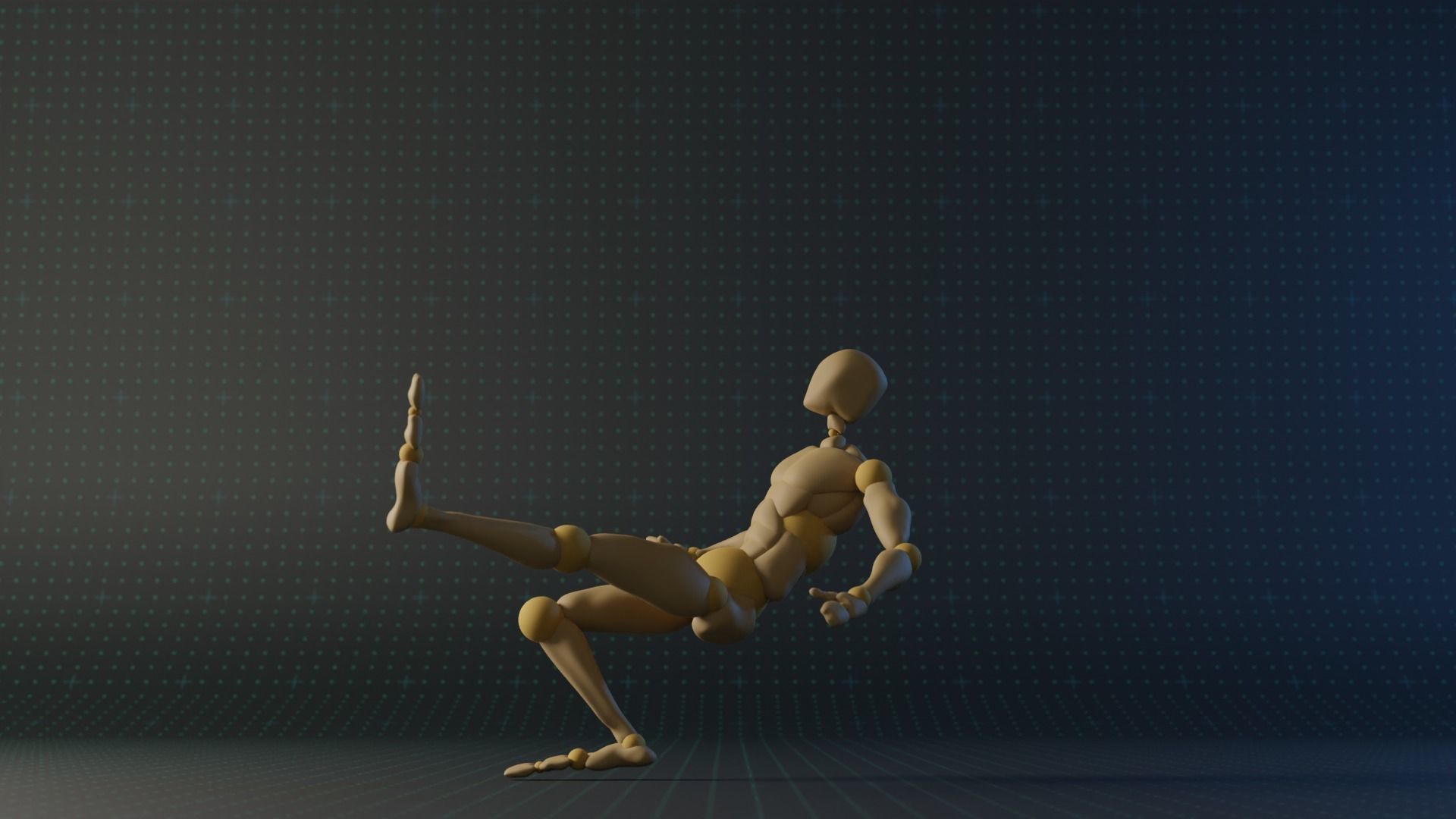 Falling Animation Mocap Motion Capture Collection Low-poly 3D model_23
