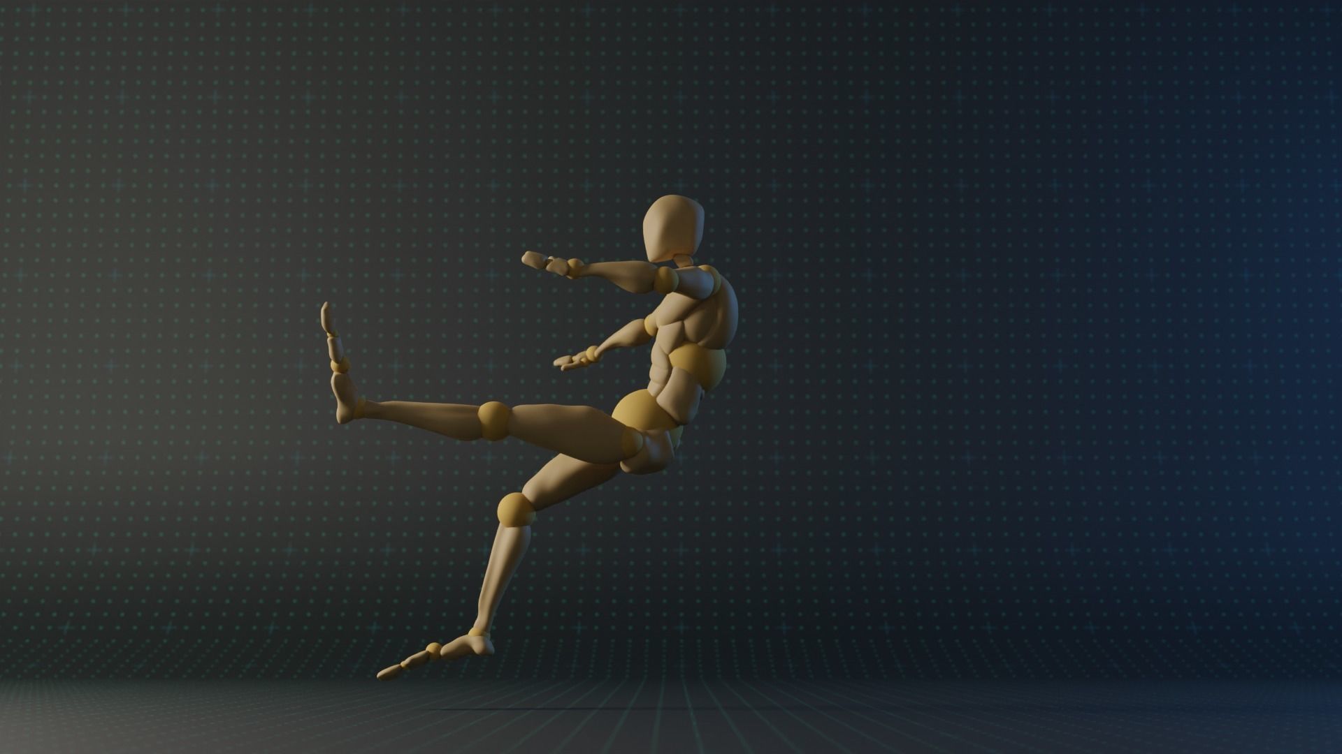 Falling Animation Mocap Motion Capture Collection Low-poly 3D model_26