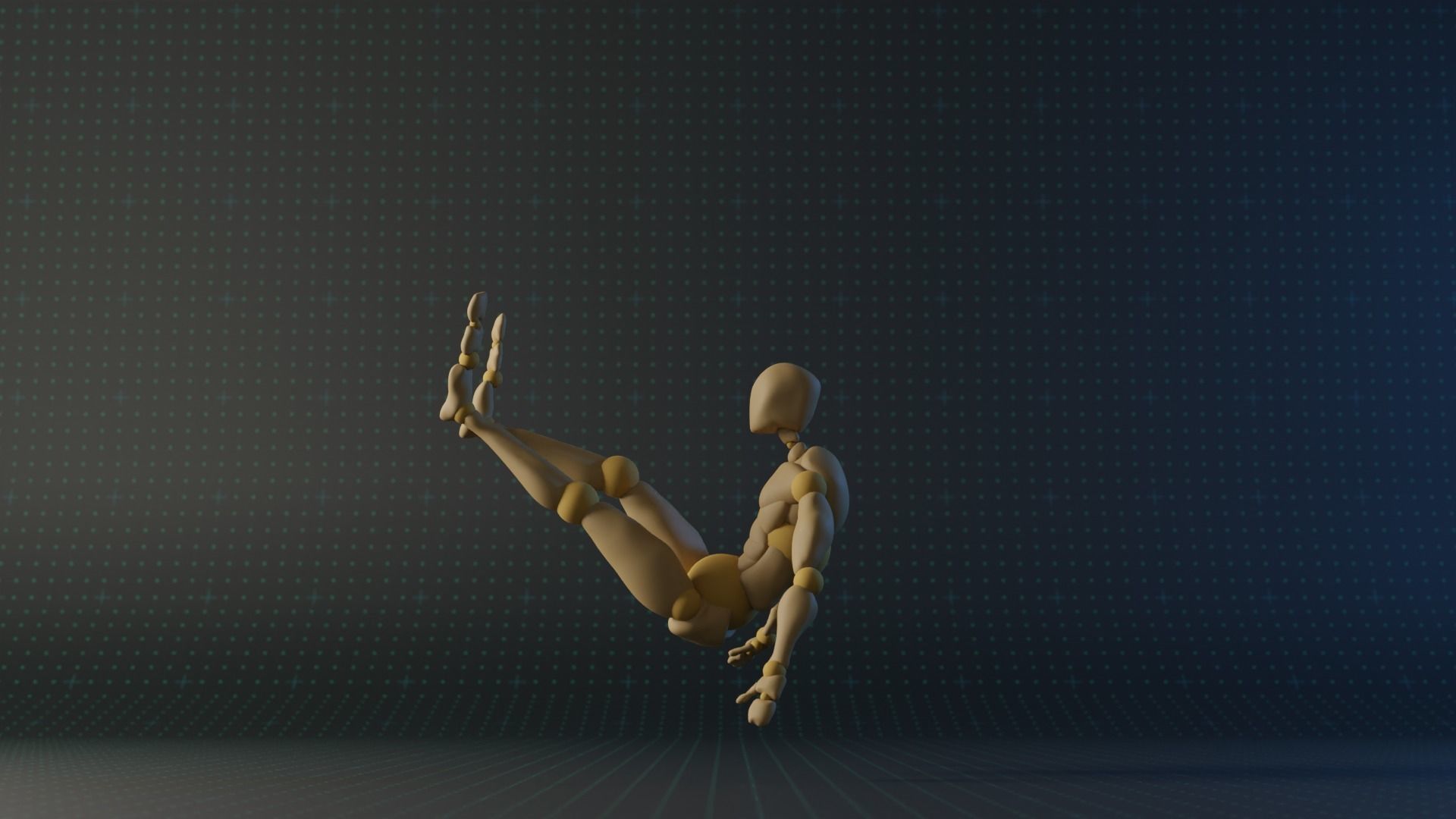 Falling Animation Mocap Motion Capture Collection Low-poly 3D model_27