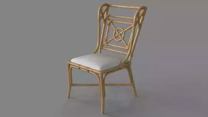 Evie Wingback Rattan Side Chair