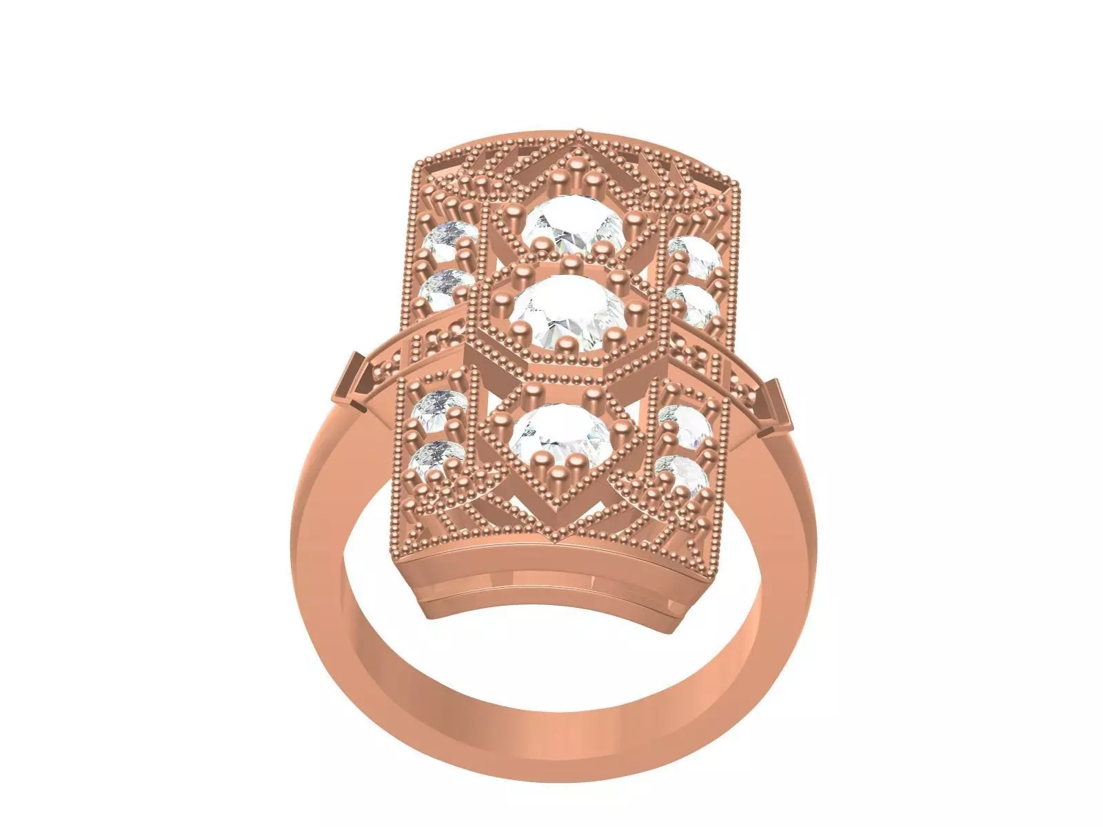 Antique Art Deco Wedding Ring For Men 3D print model