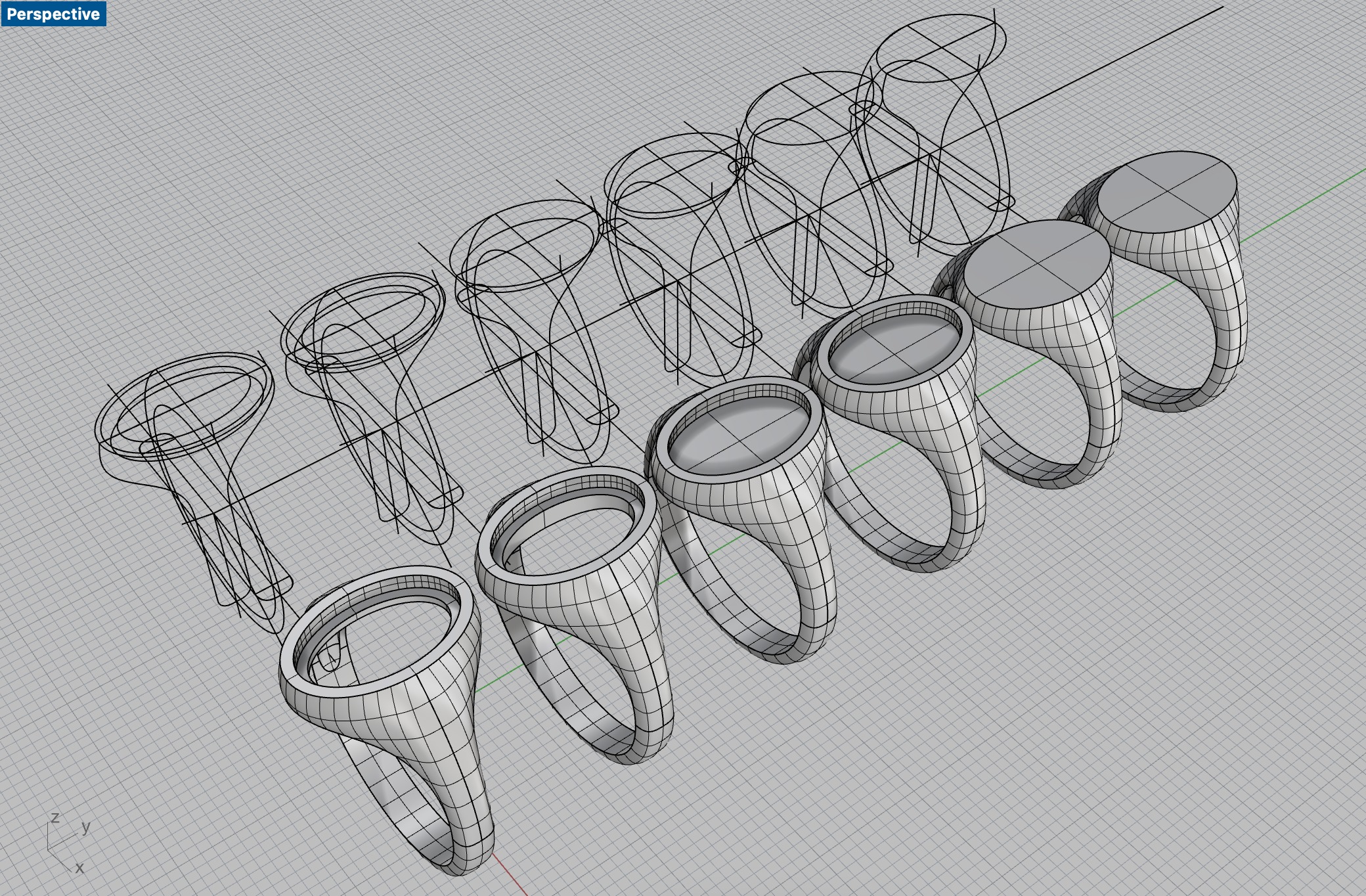 Oval 16x11 mm Signet Rings 174 items 3D print model_10