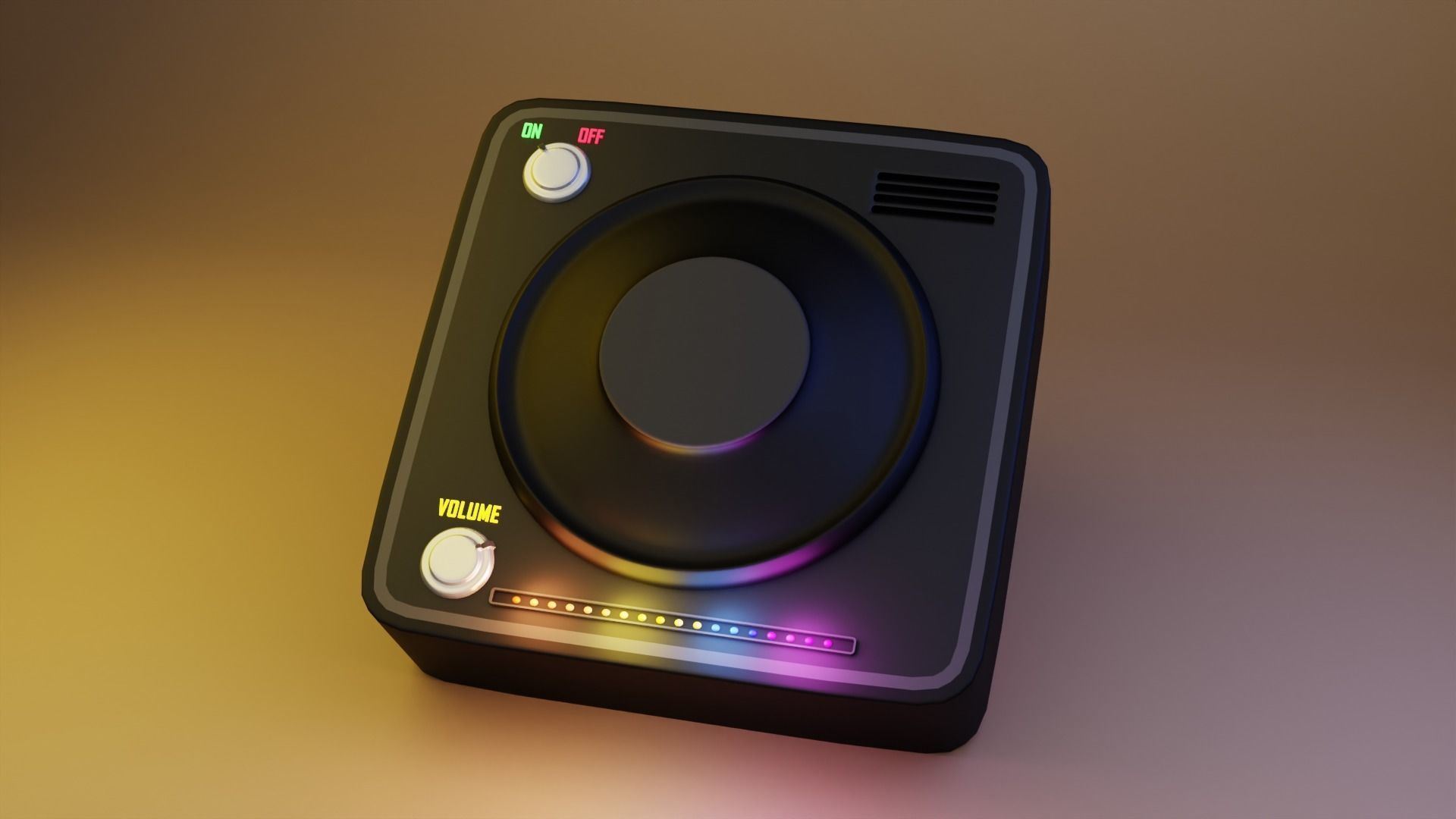 8 high quality white noise speaker App icons Low-poly 3D model_1