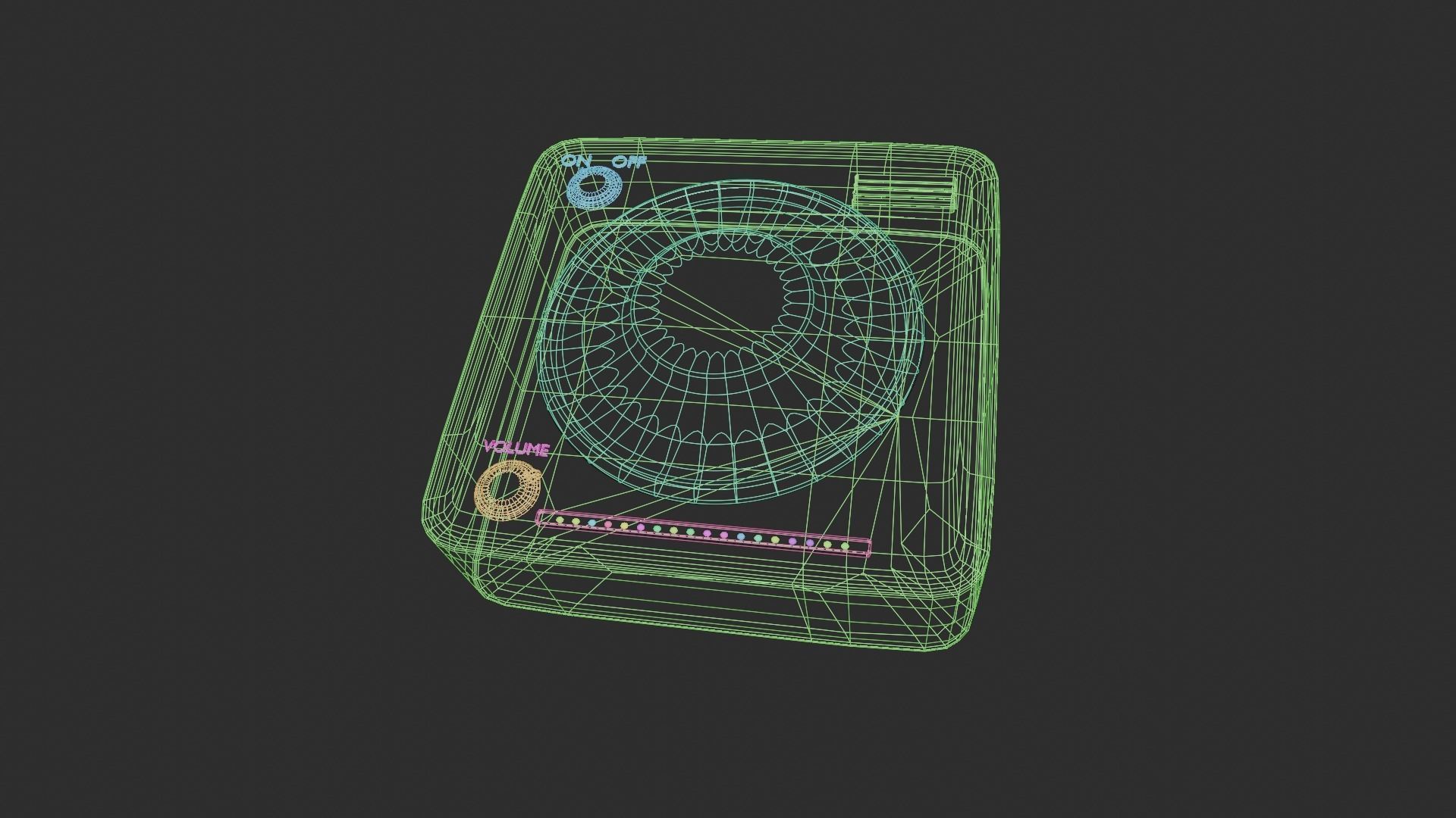 8 high quality white noise speaker App icons Low-poly 3D model_14