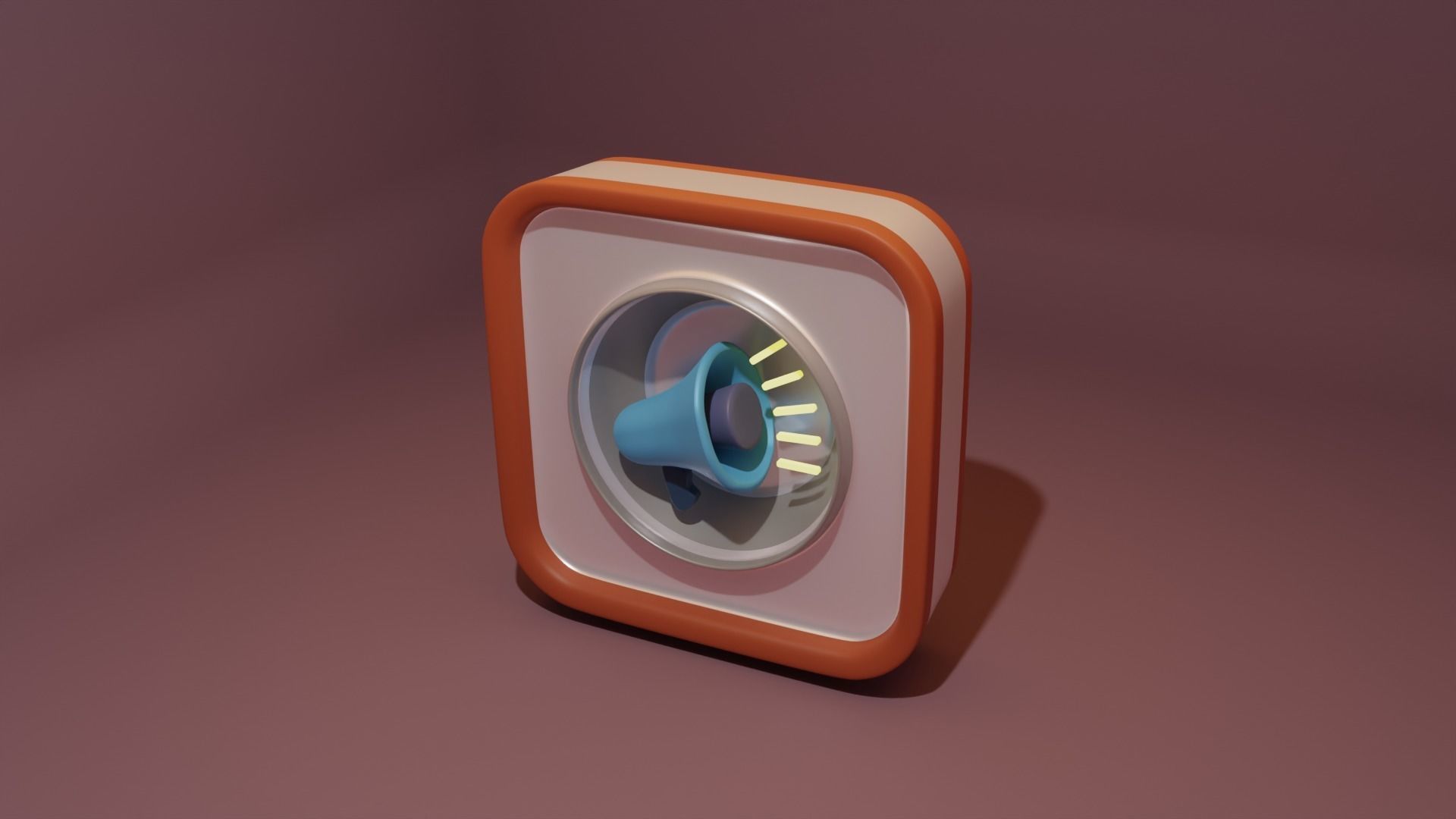 8 high quality white noise speaker App icons Low-poly 3D model_9