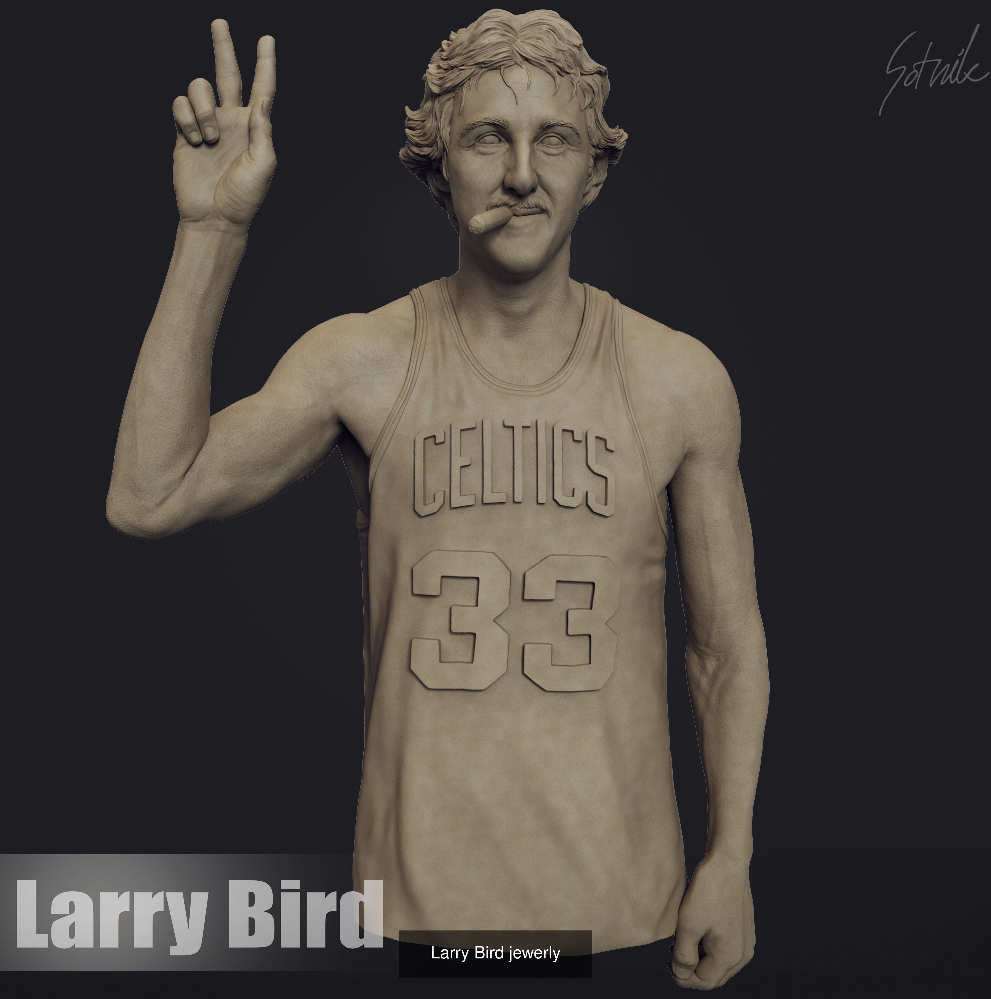 Larry Bird 3D Model Collection_4