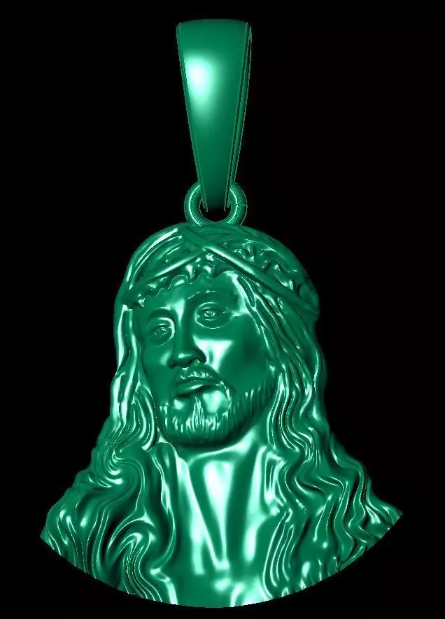 Jesus pendant 1inch 3D print model