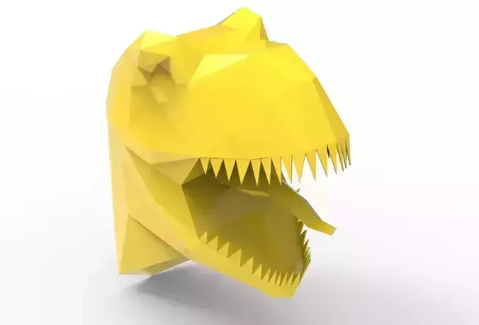 TRex head sculpture 3D print model
