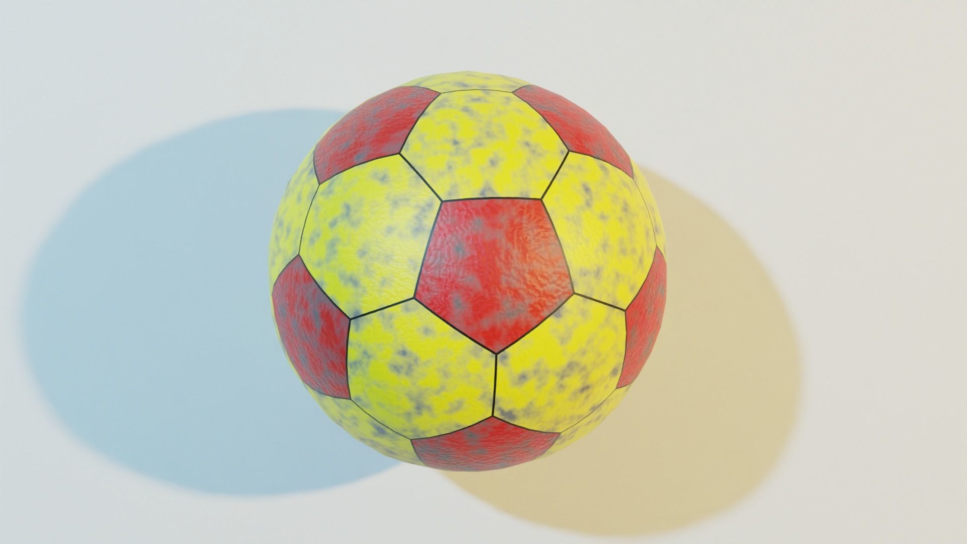 Handball ball Low-poly 3D model_1