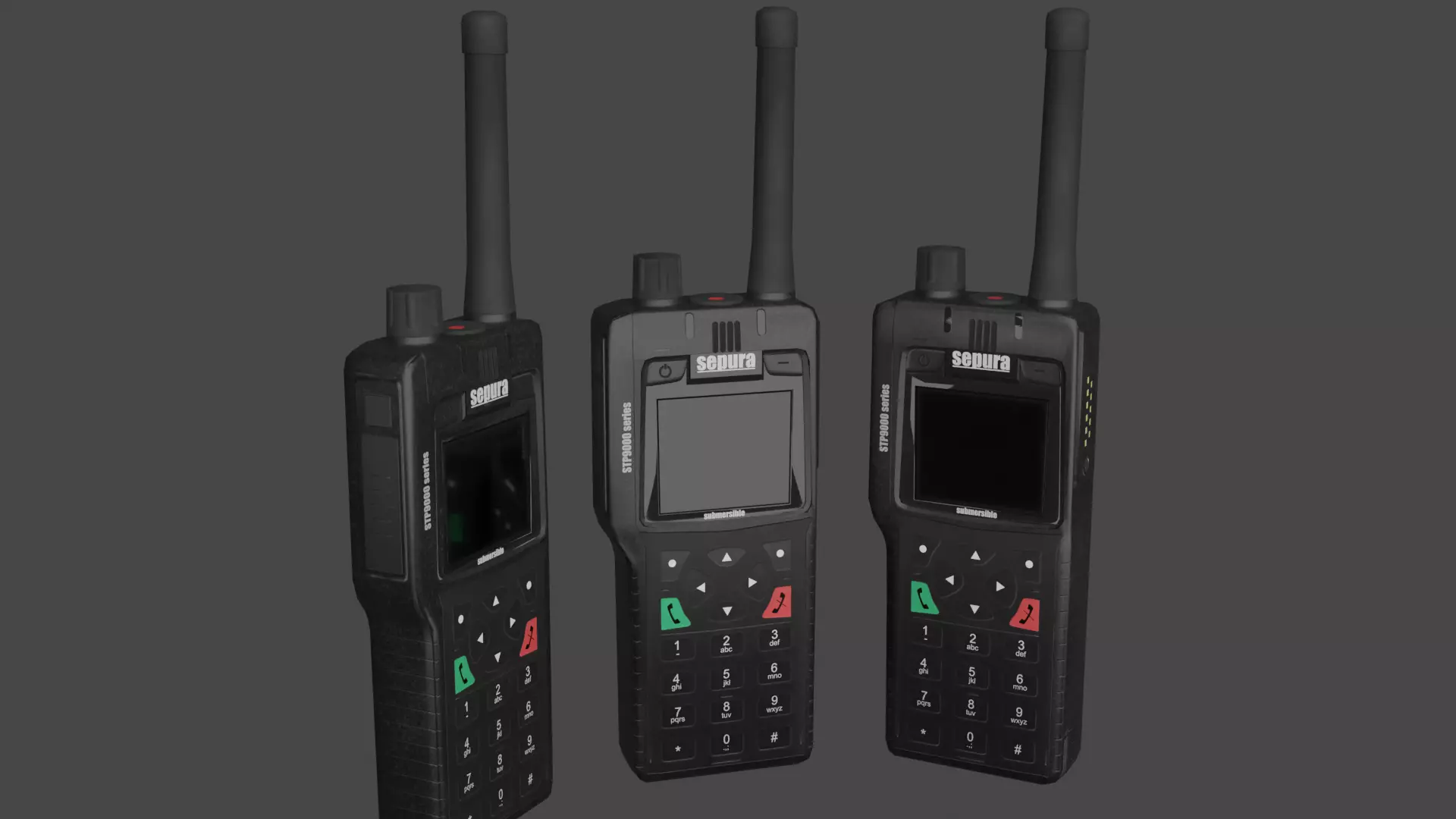 communication device sepura low poly Low-poly 3D model_0