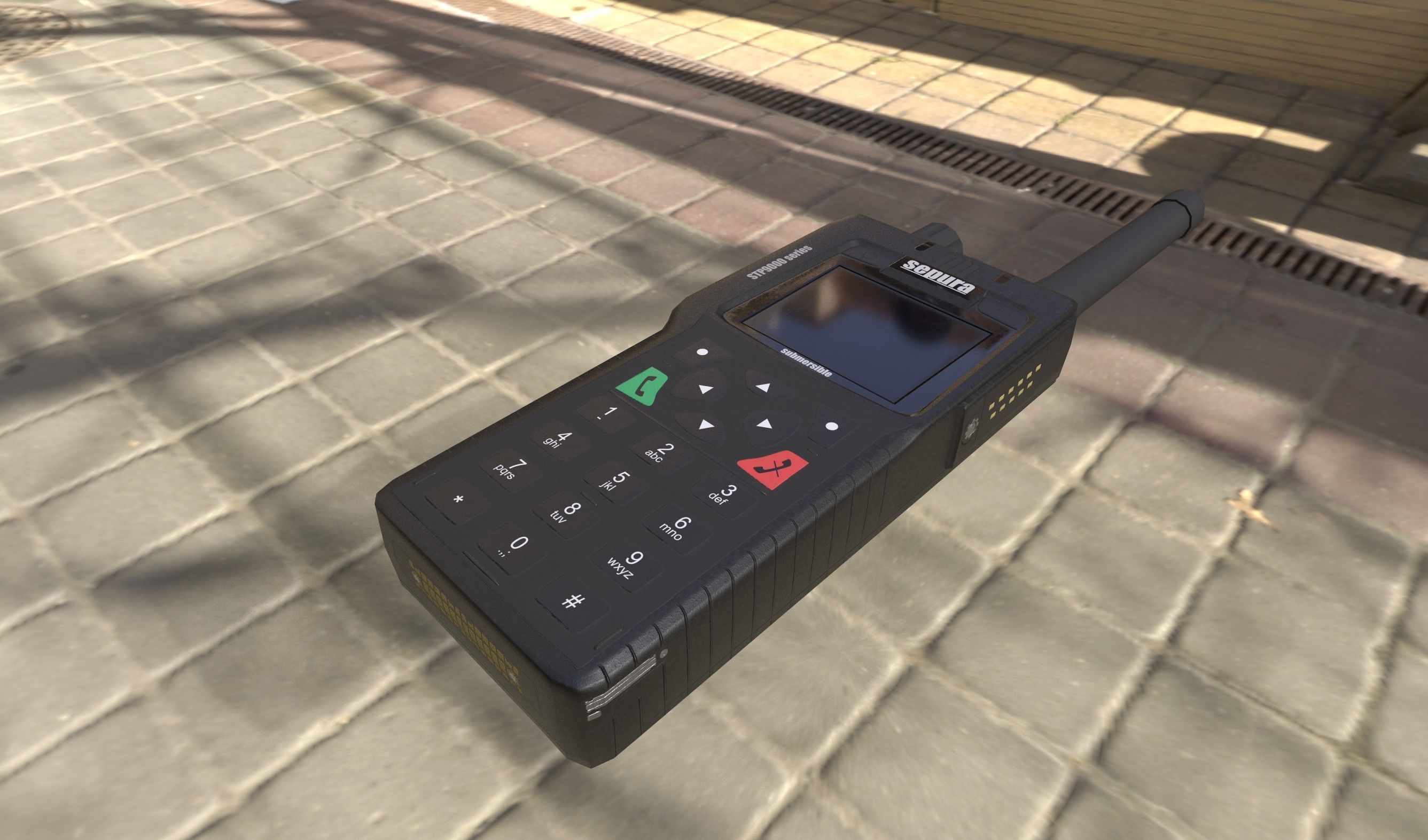 communication device sepura low poly Low-poly 3D model_2