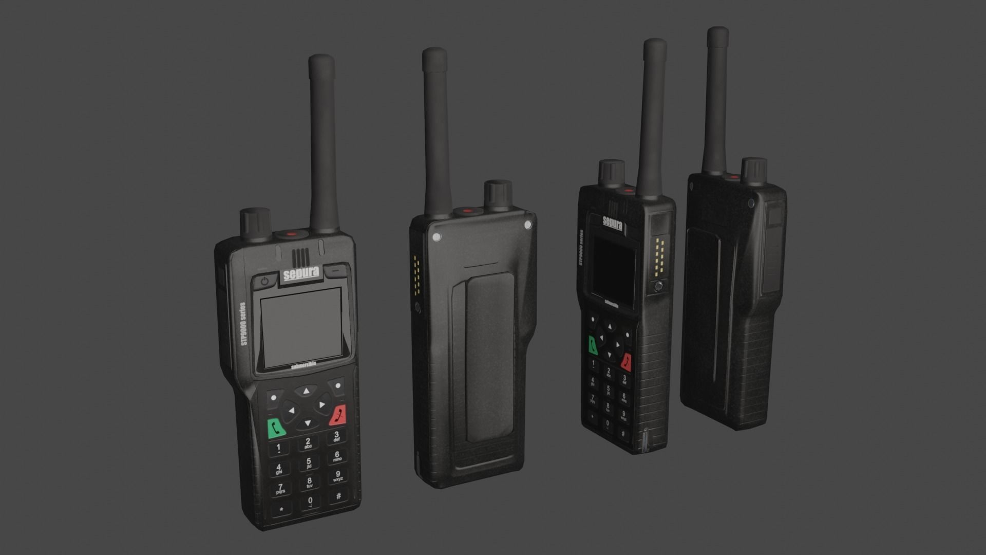 communication device sepura low poly Low-poly 3D model_6