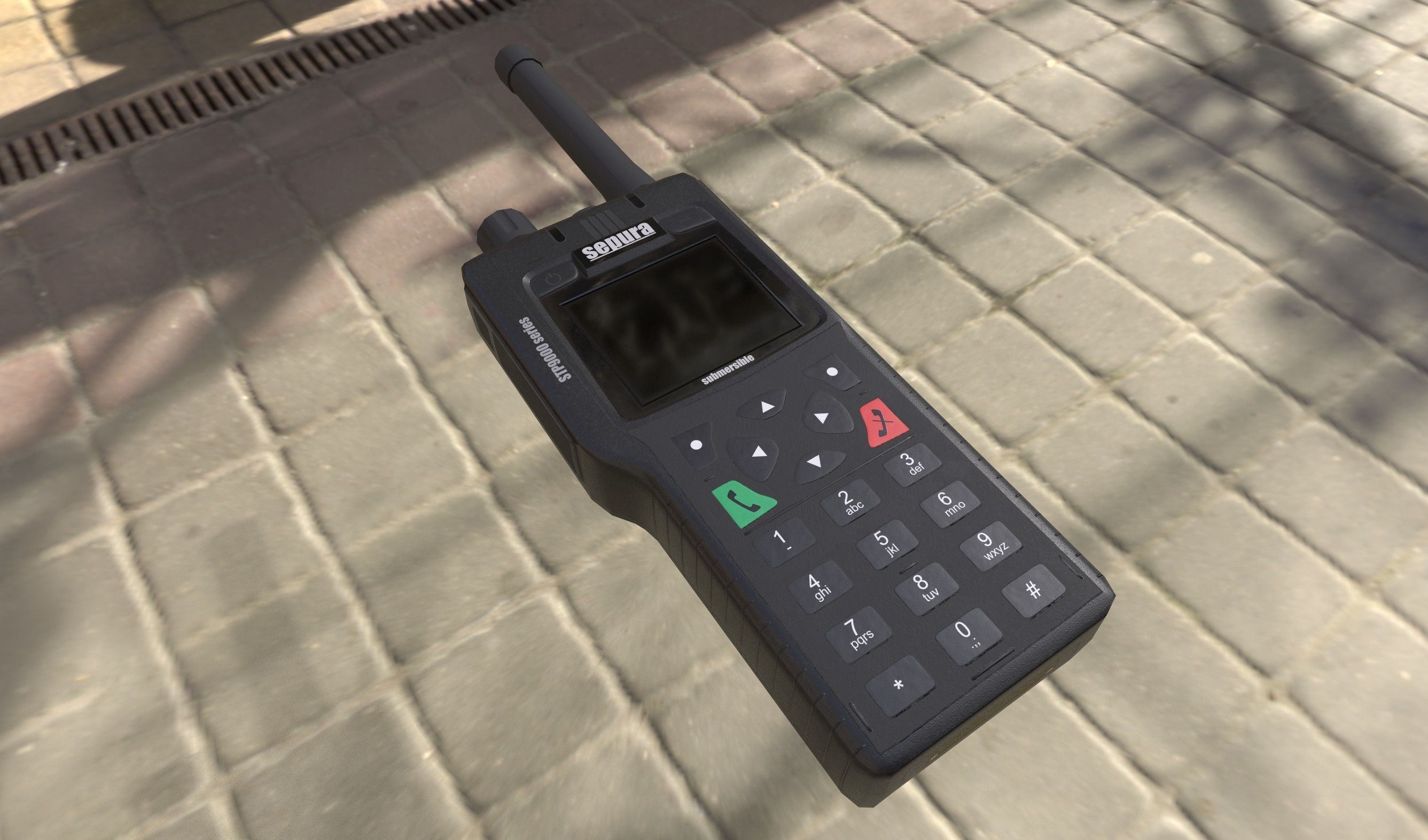 communication device sepura low poly Low-poly 3D model_1