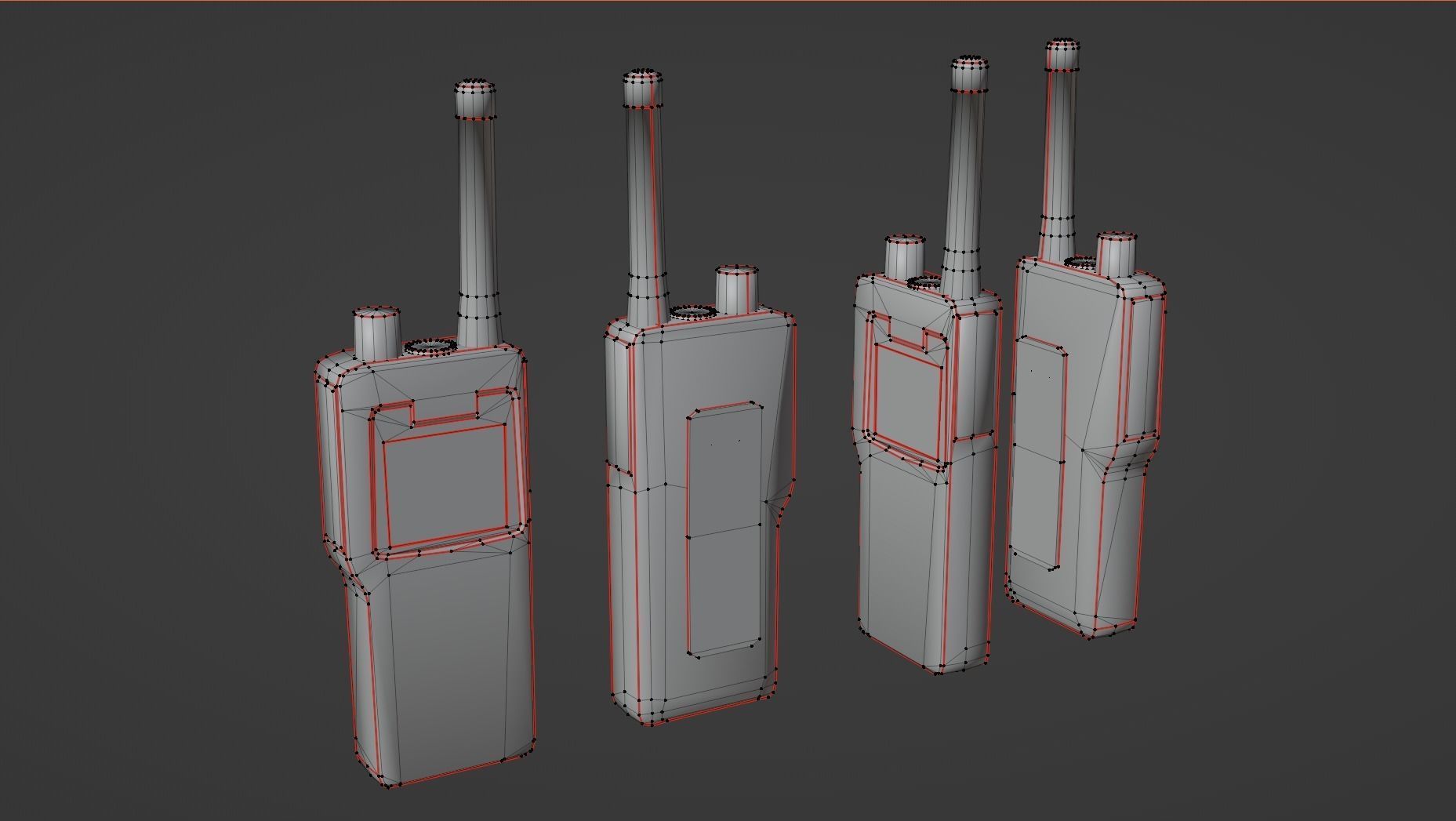 communication device sepura low poly Low-poly 3D model_8