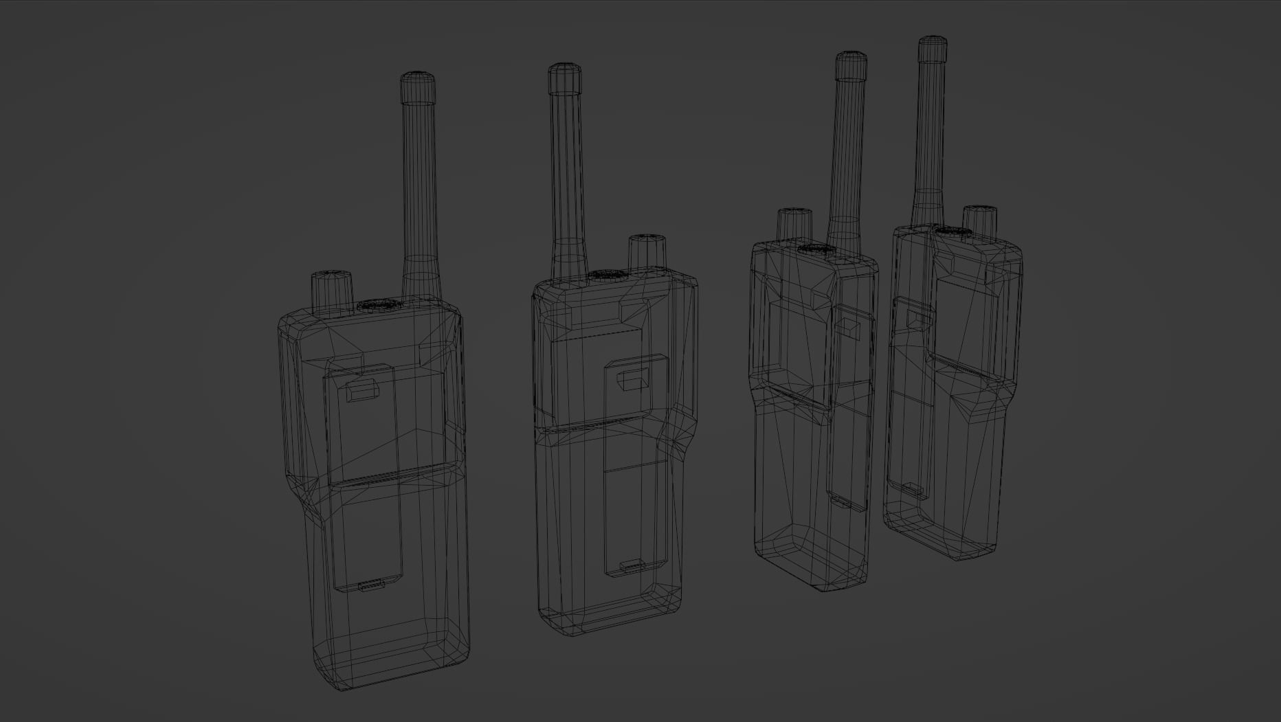 communication device sepura low poly Low-poly 3D model_7