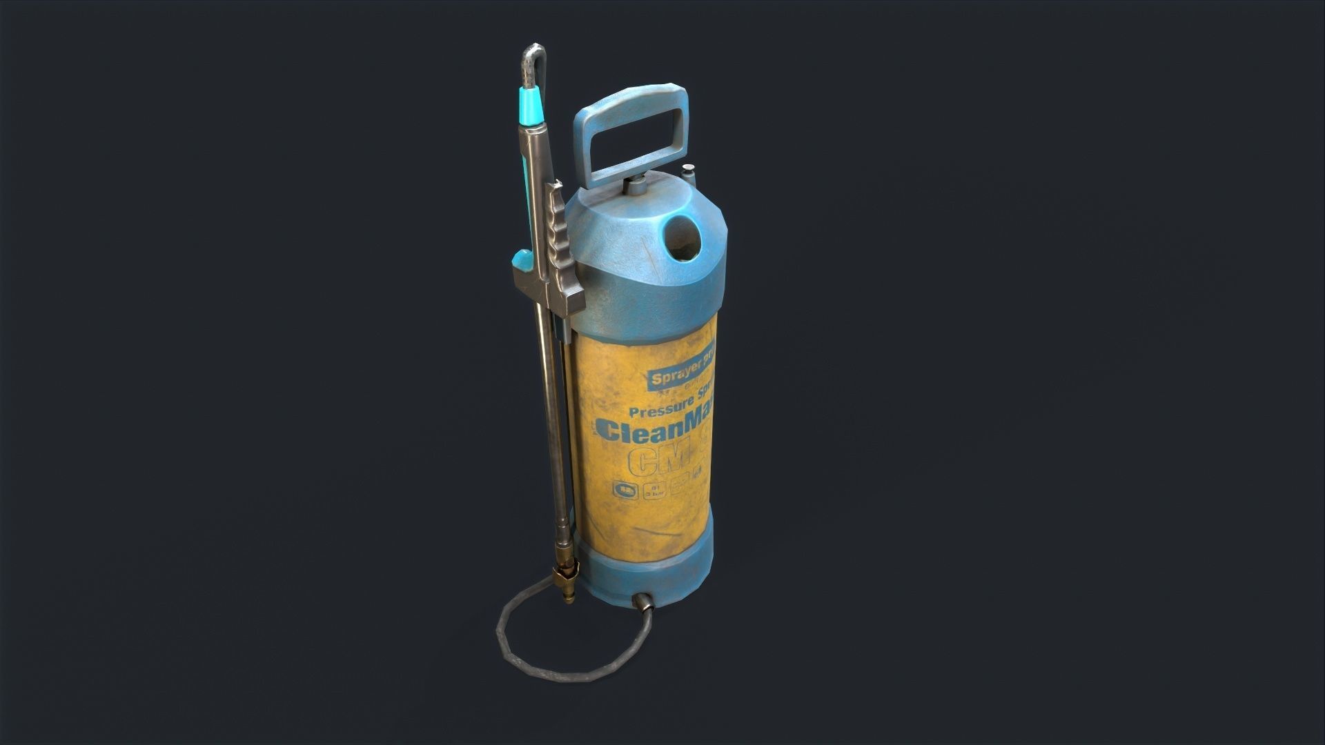Garden Sprayer Low-poly 3D model_3