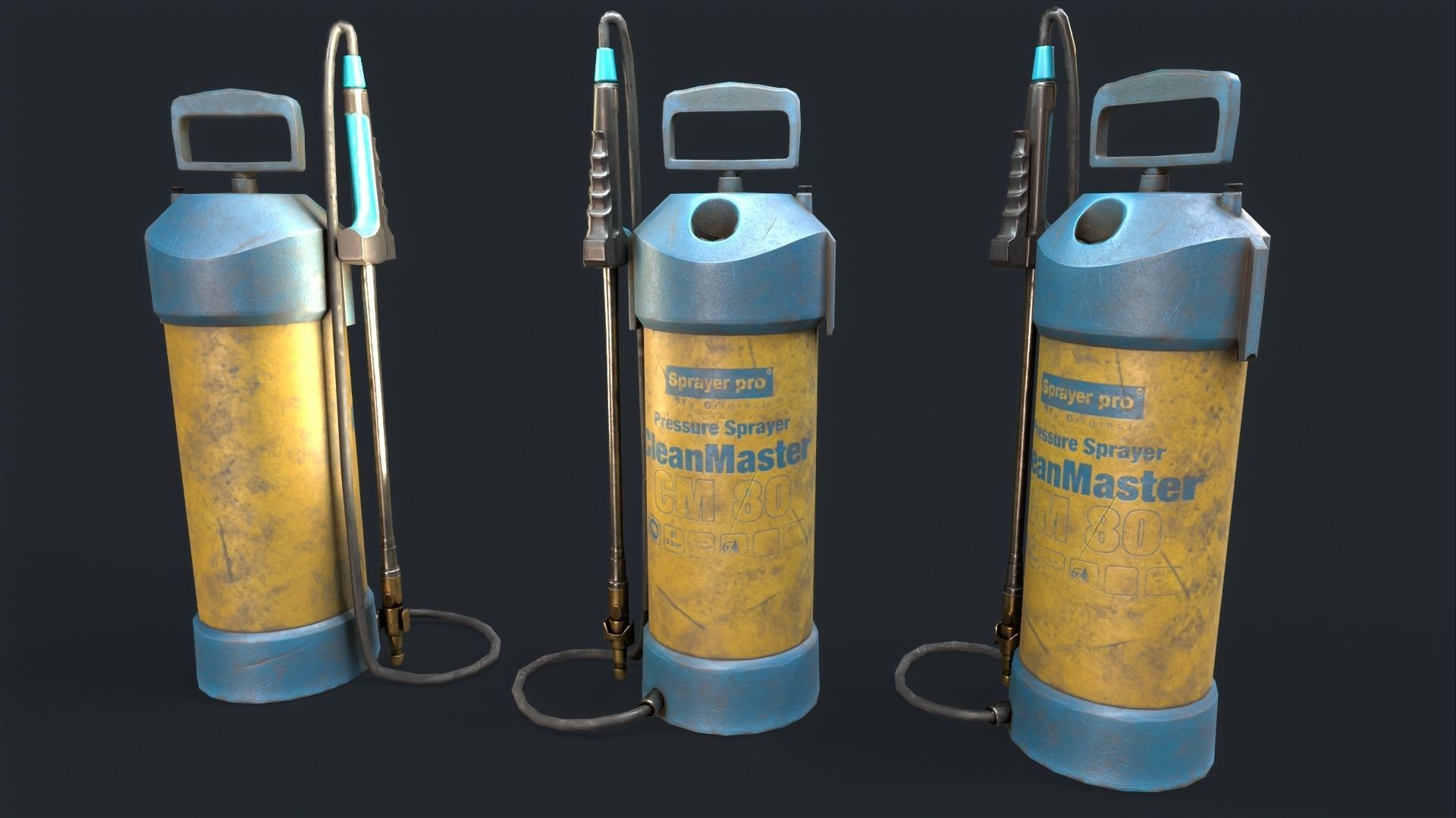 Garden Sprayer Low-poly 3D model_4