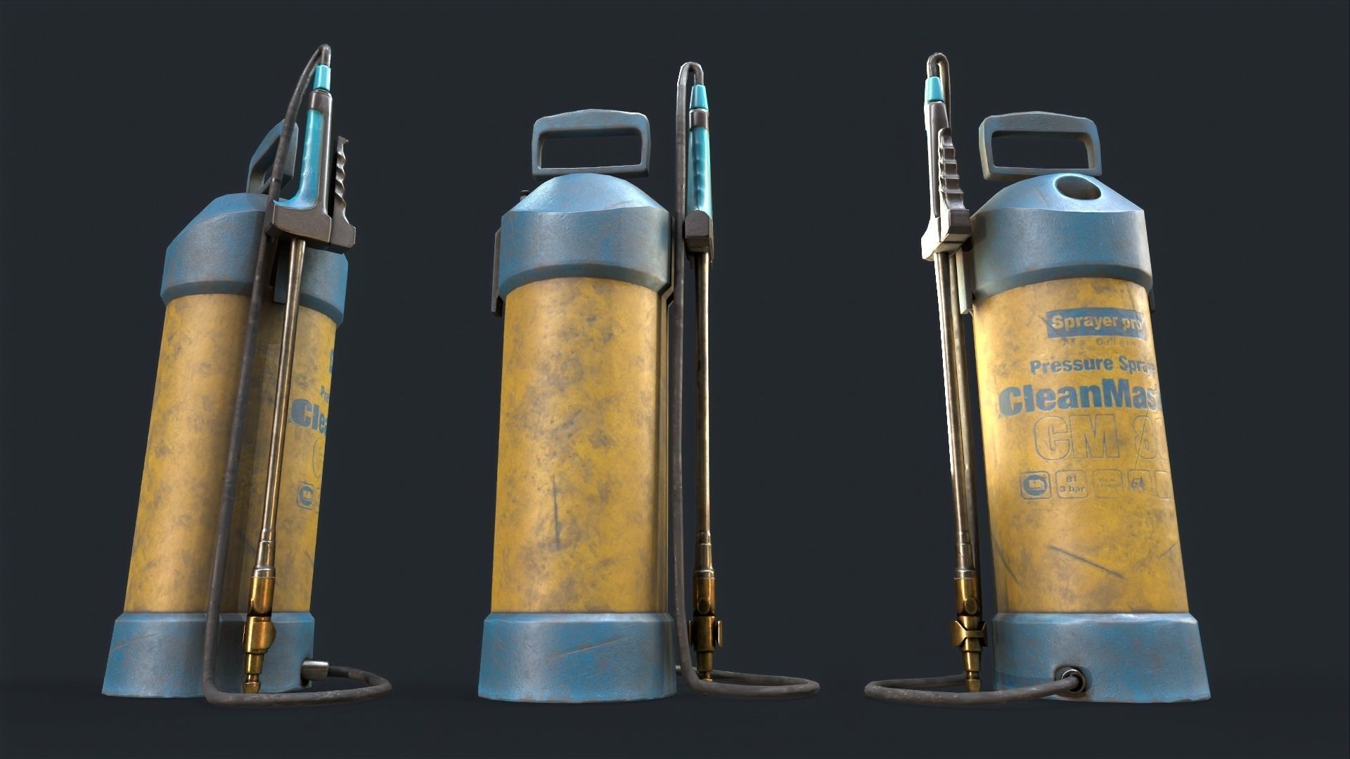 Garden Sprayer Low-poly 3D model_5