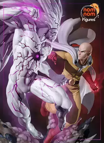 Saitama vs Boros - One Punch Man 3D print model