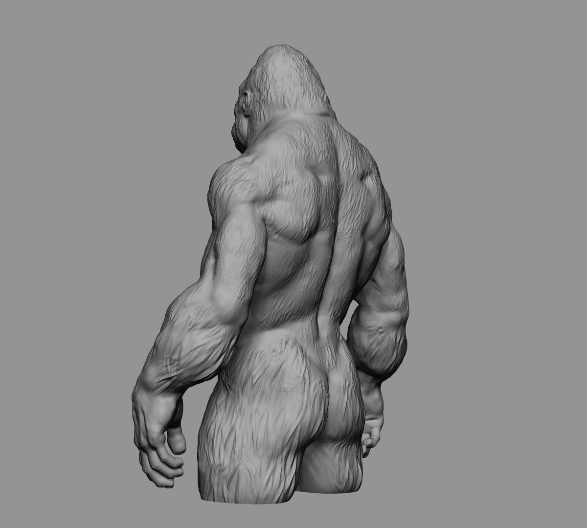 Gorilla printable 3D print model_14