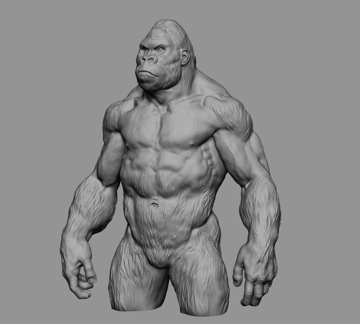 Gorilla printable 3D print model_11