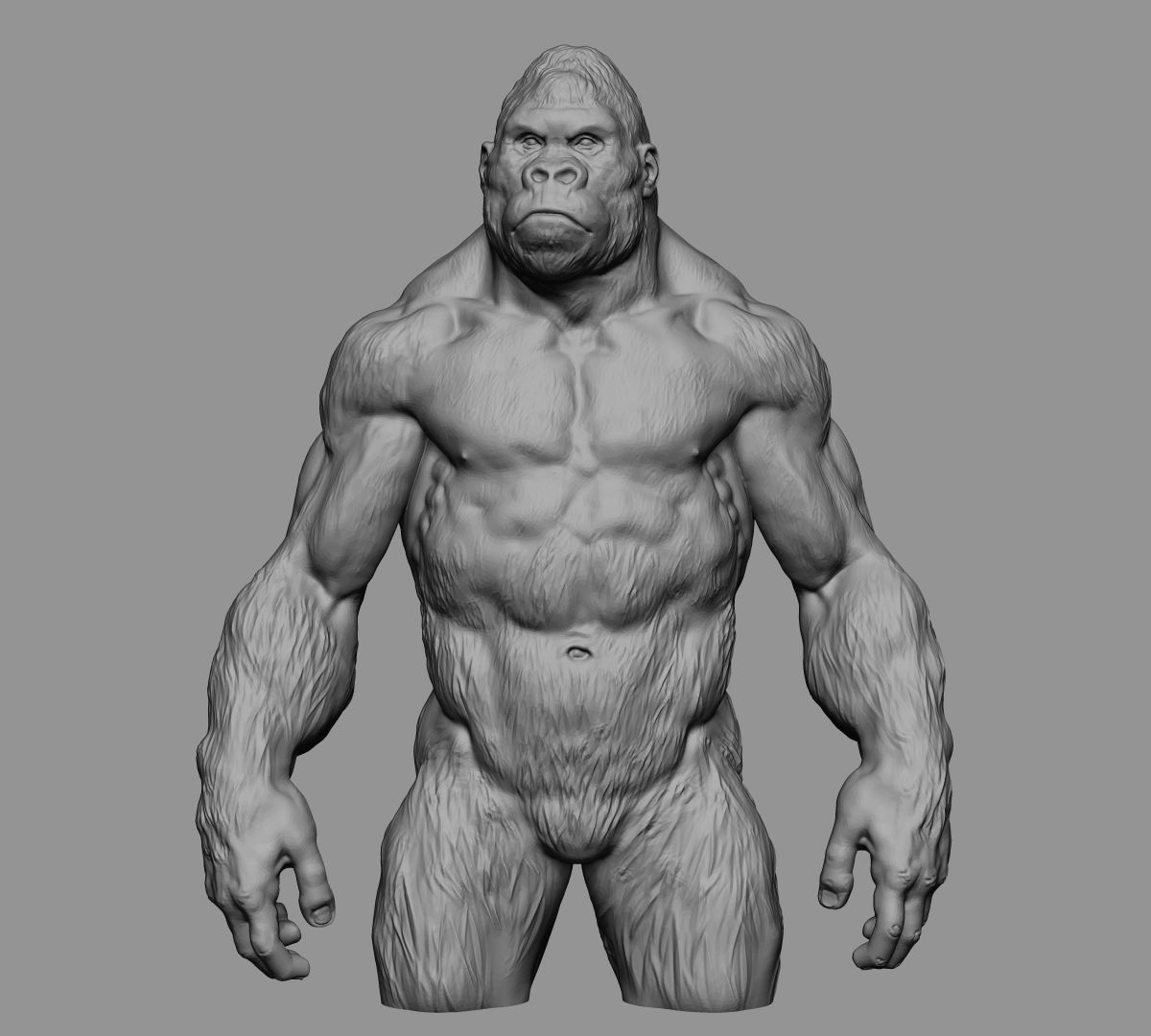 Gorilla printable 3D print model_10