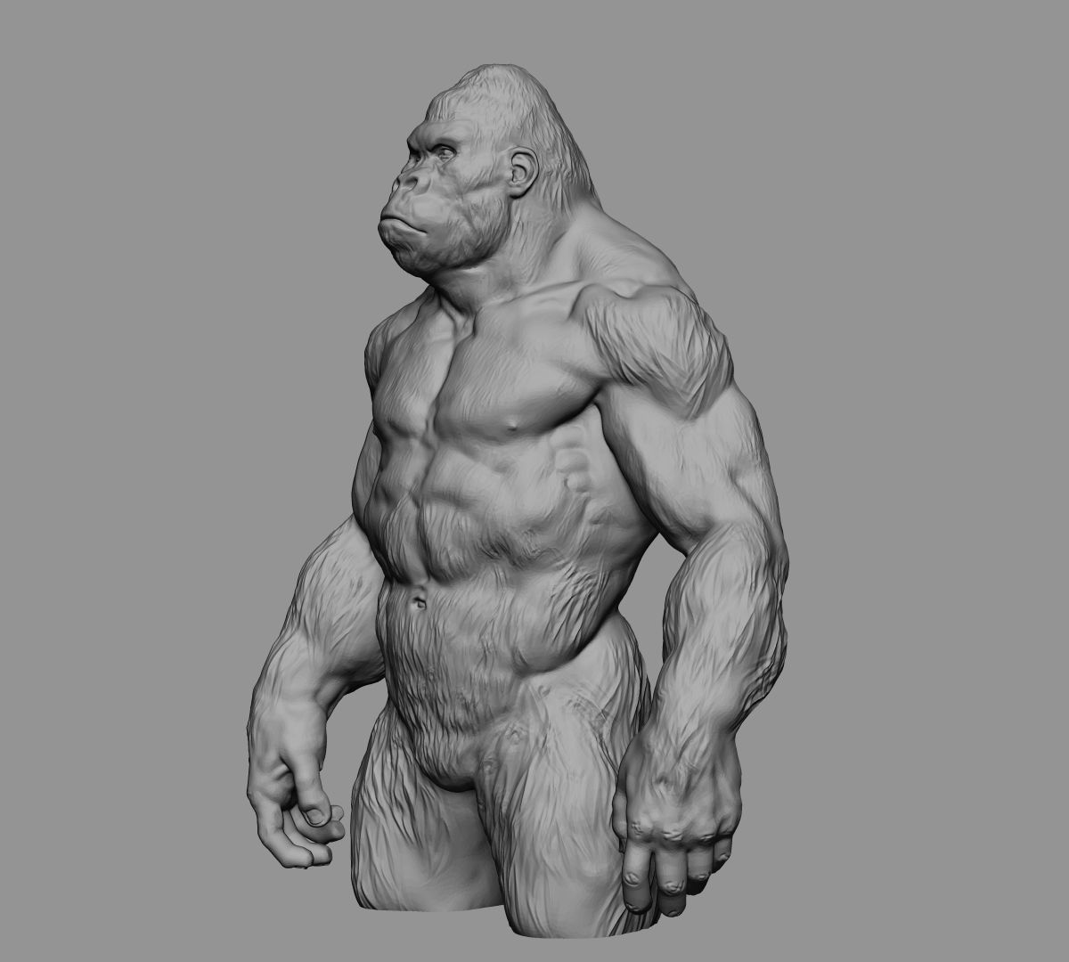 Gorilla printable 3D print model_12