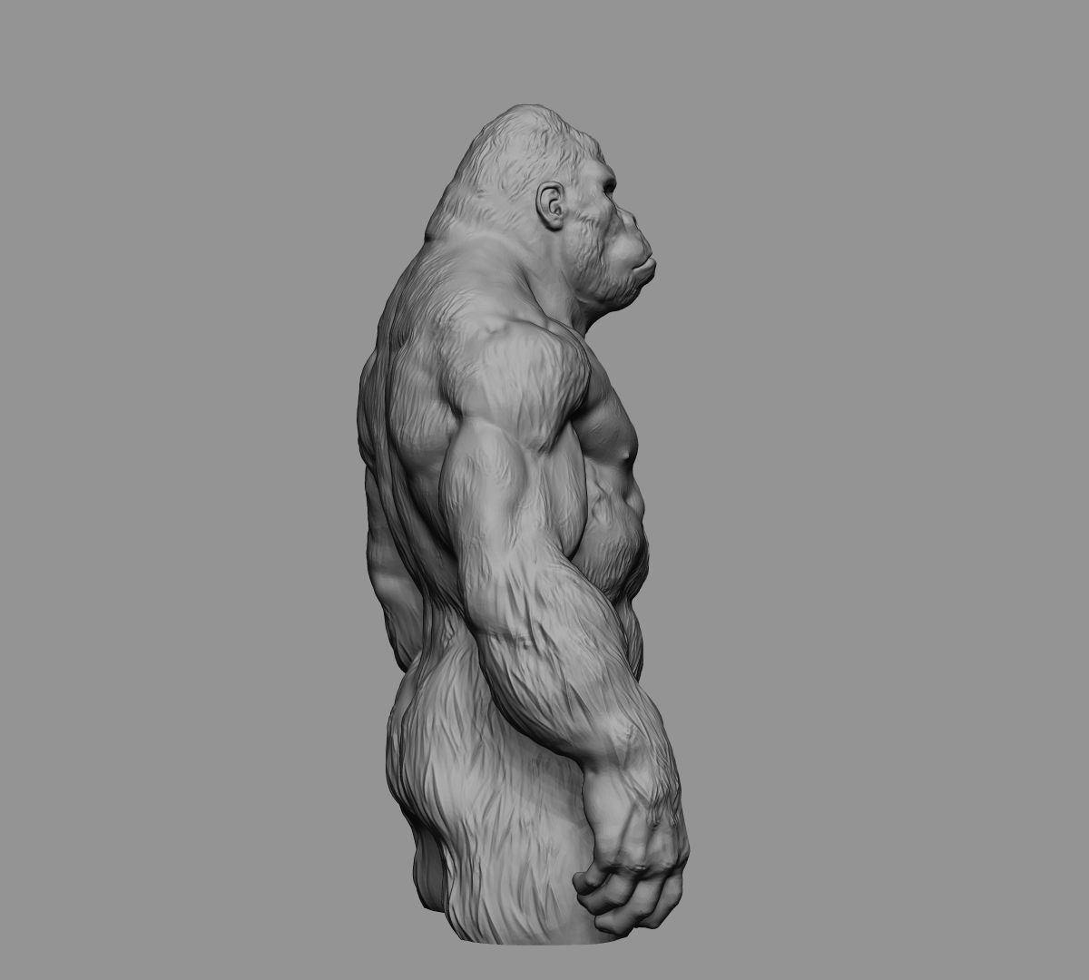 Gorilla printable 3D print model_13