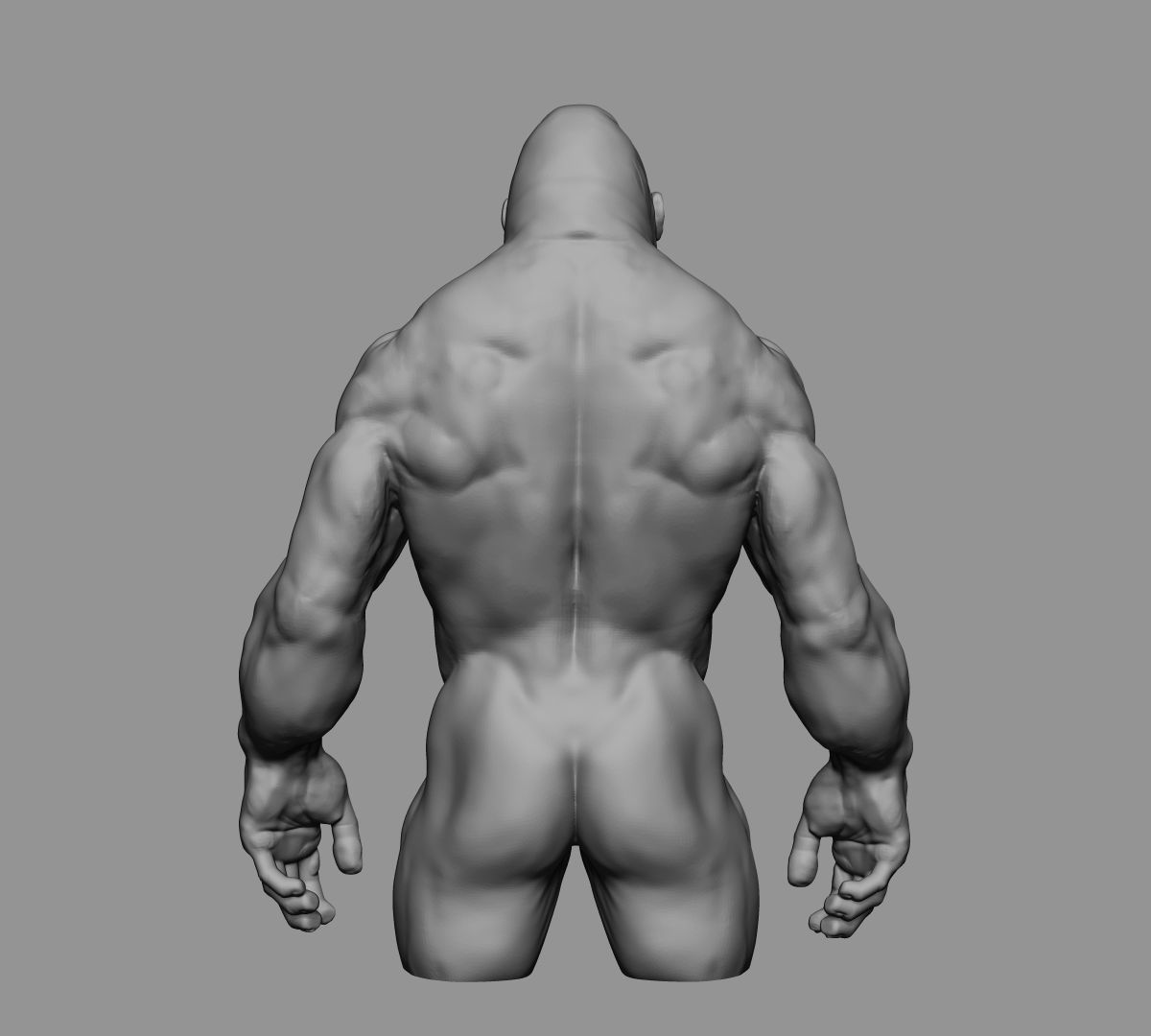 Gorilla printable 3D print model_8