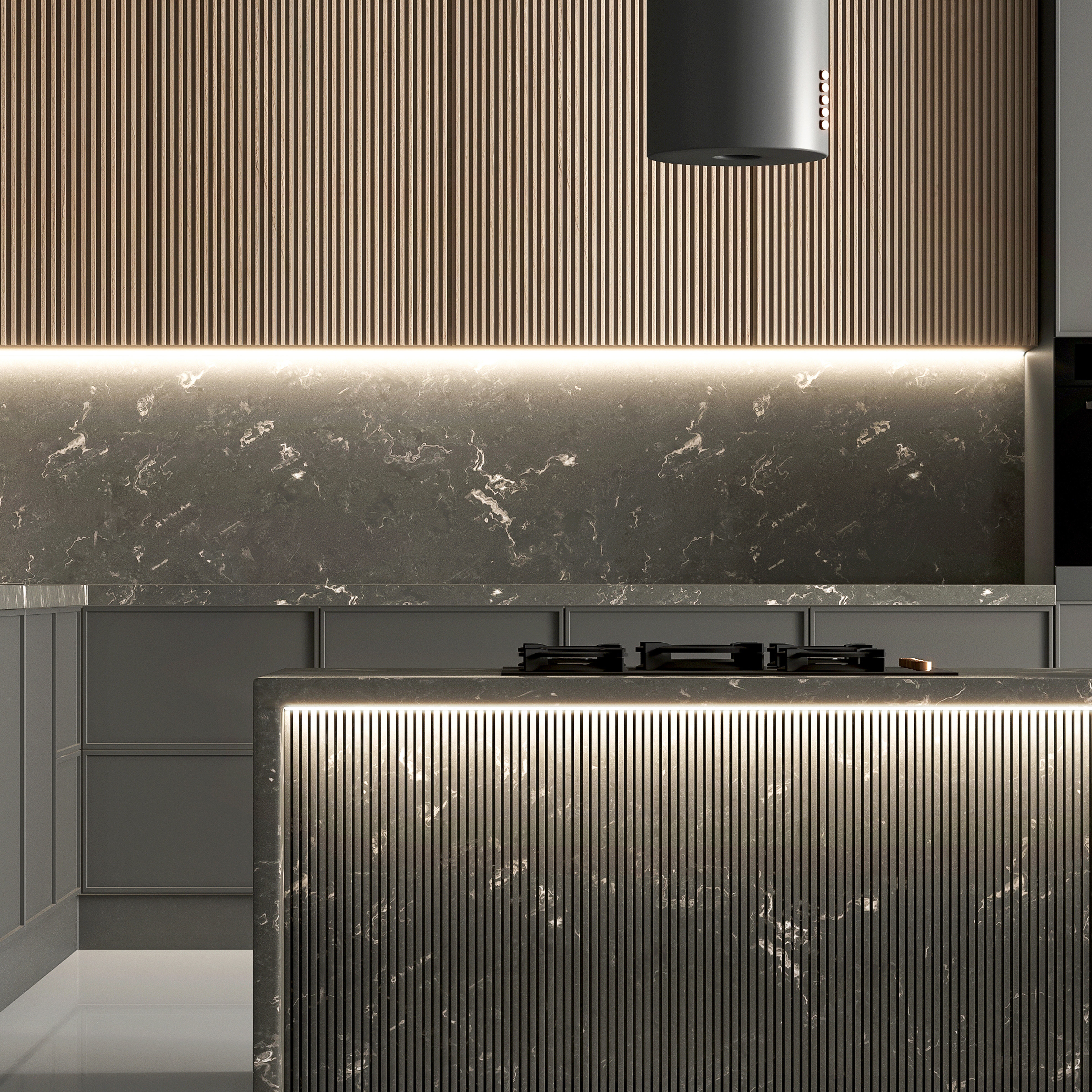 modern kitchen 01 3D model_3