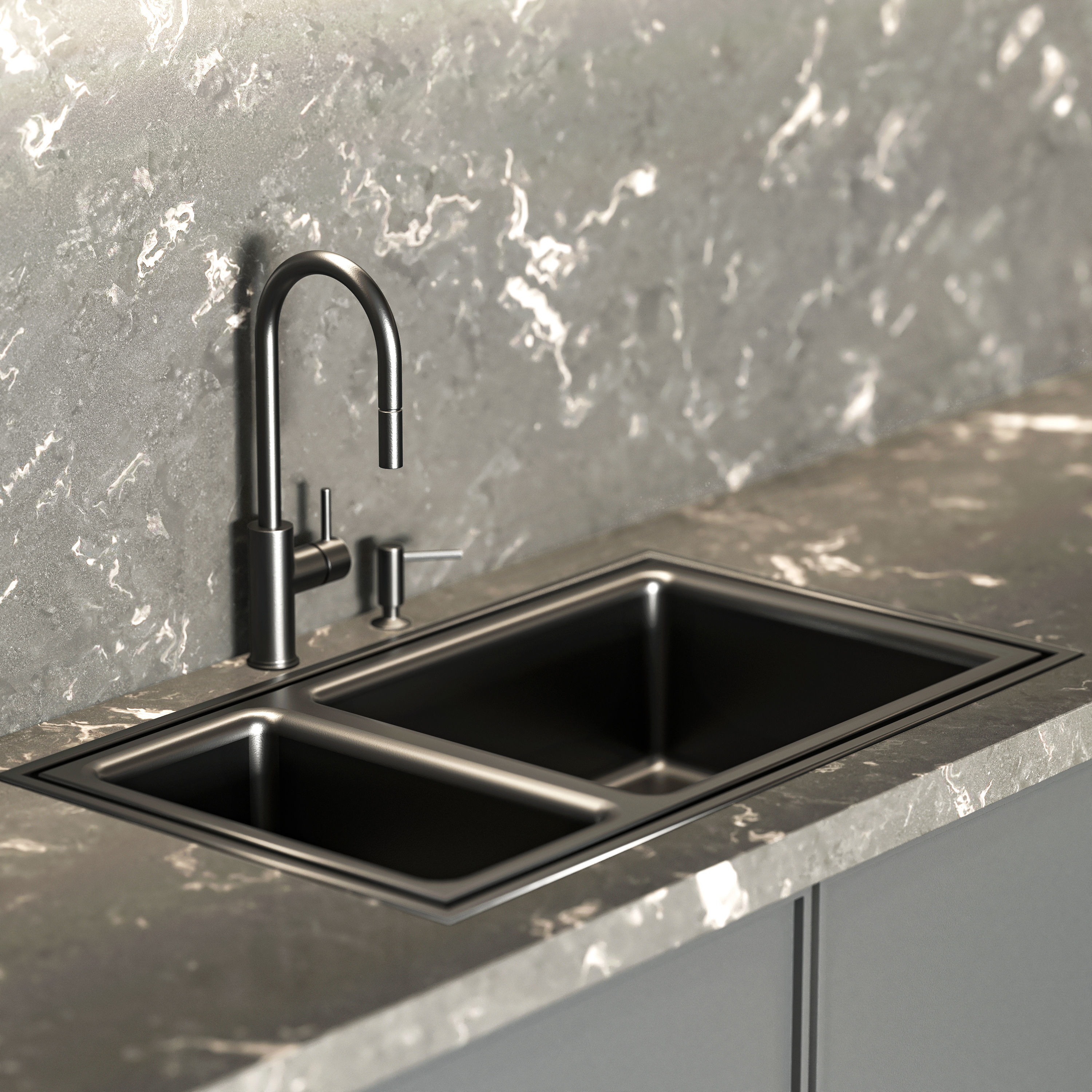 modern kitchen 01 3D model_2