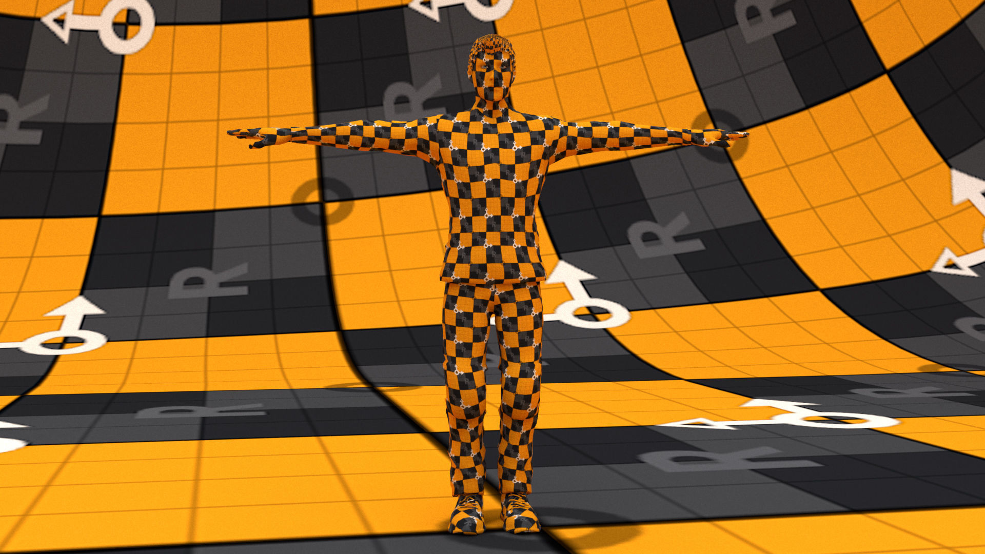 laos Game Male Fighter Low-poly 3D model_7