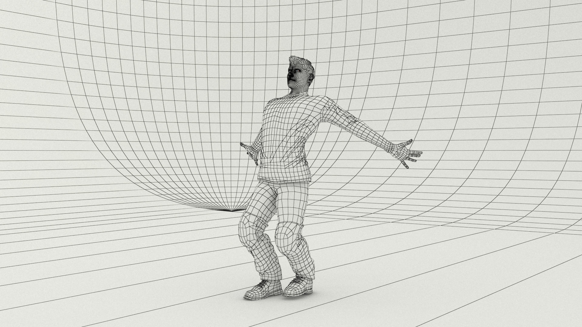 laos Game Male Fighter Low-poly 3D model_11