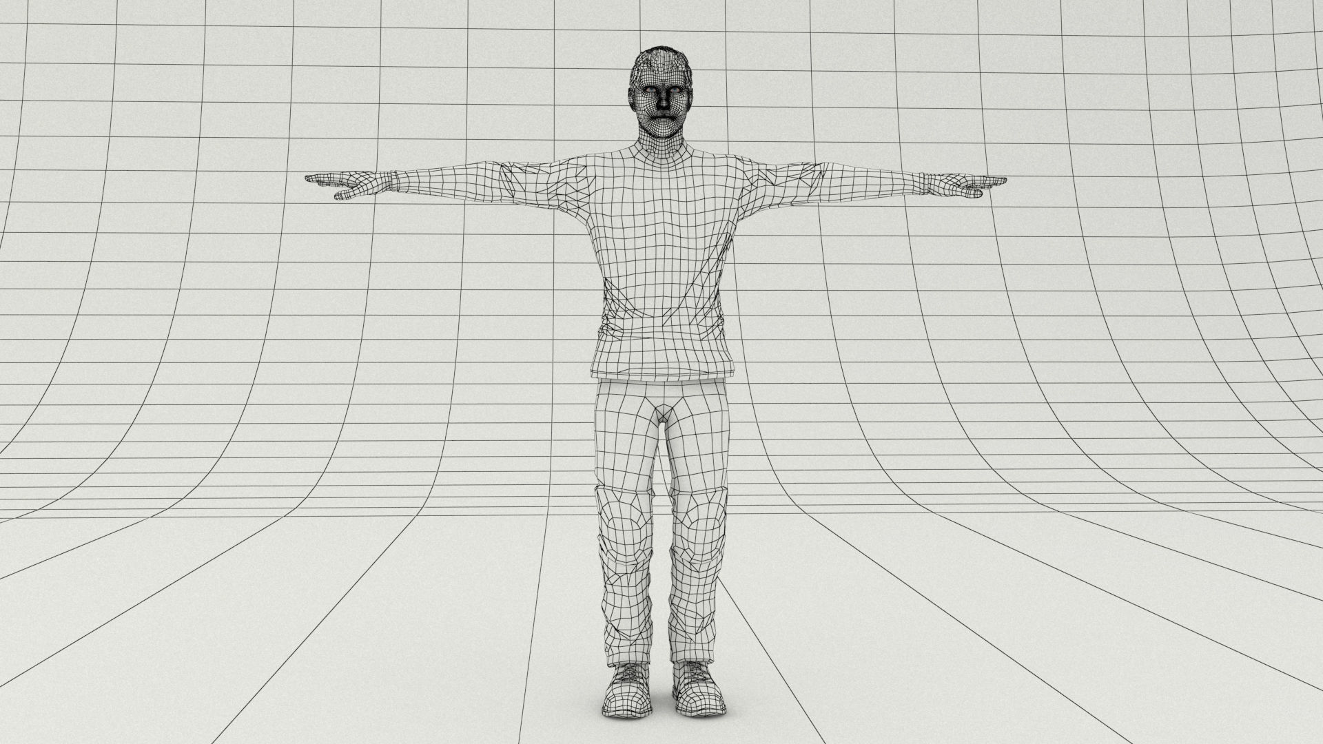 laos Game Male Fighter Low-poly 3D model_10