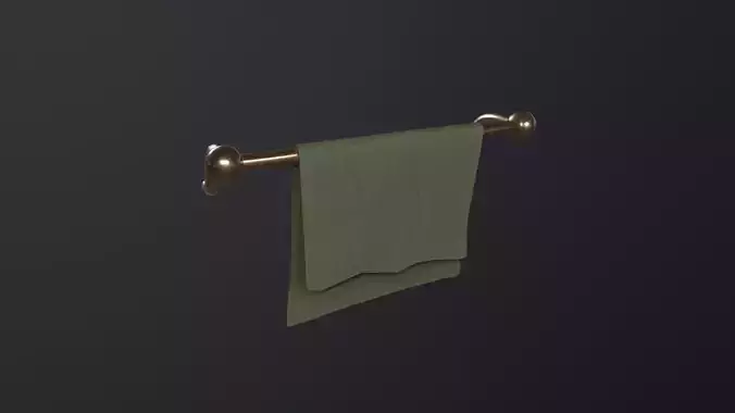 Towel Rail Rack 3D Model Low-poly 3D model