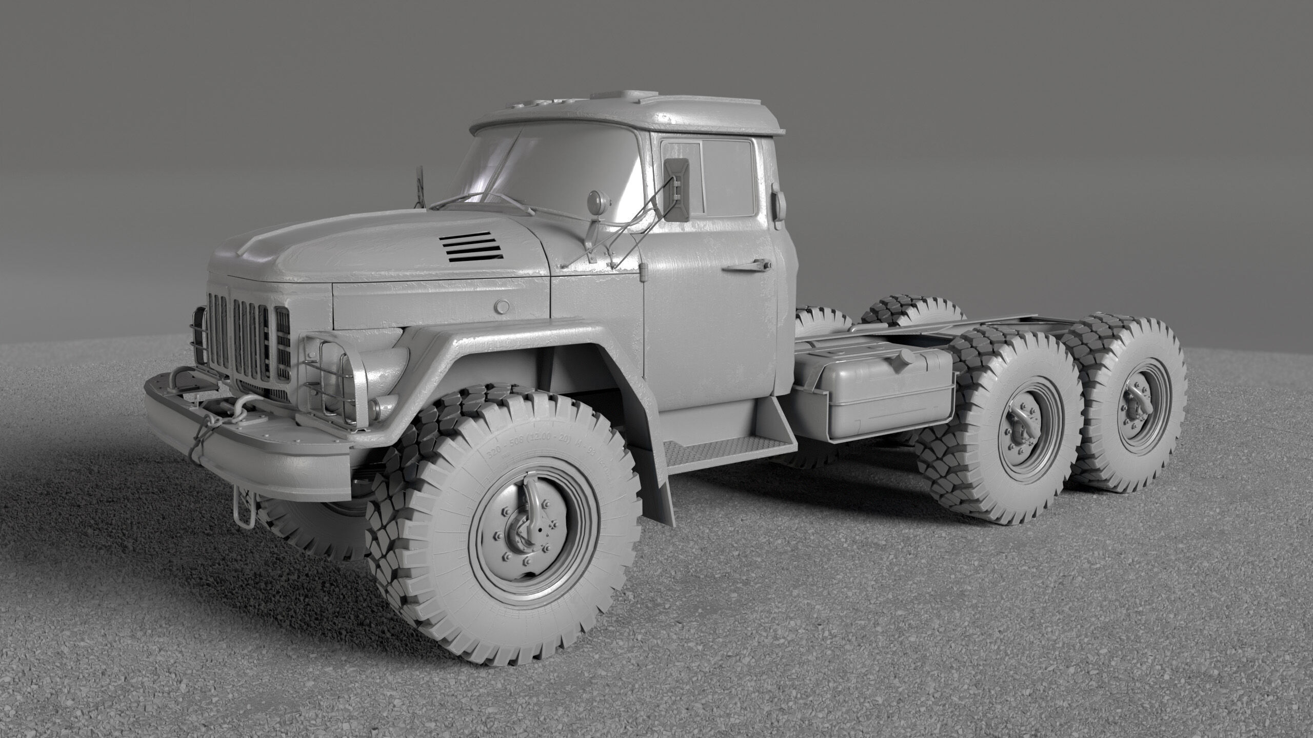ZIL - 131 Low-poly 3D model_8