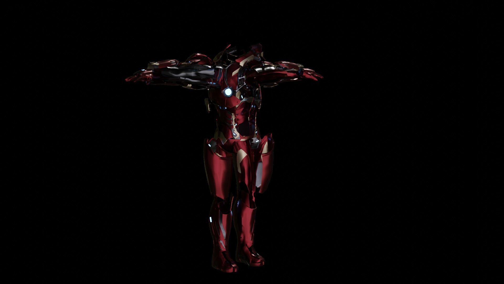 Iron Man Mark 46 Rigged and can open 3D model_6